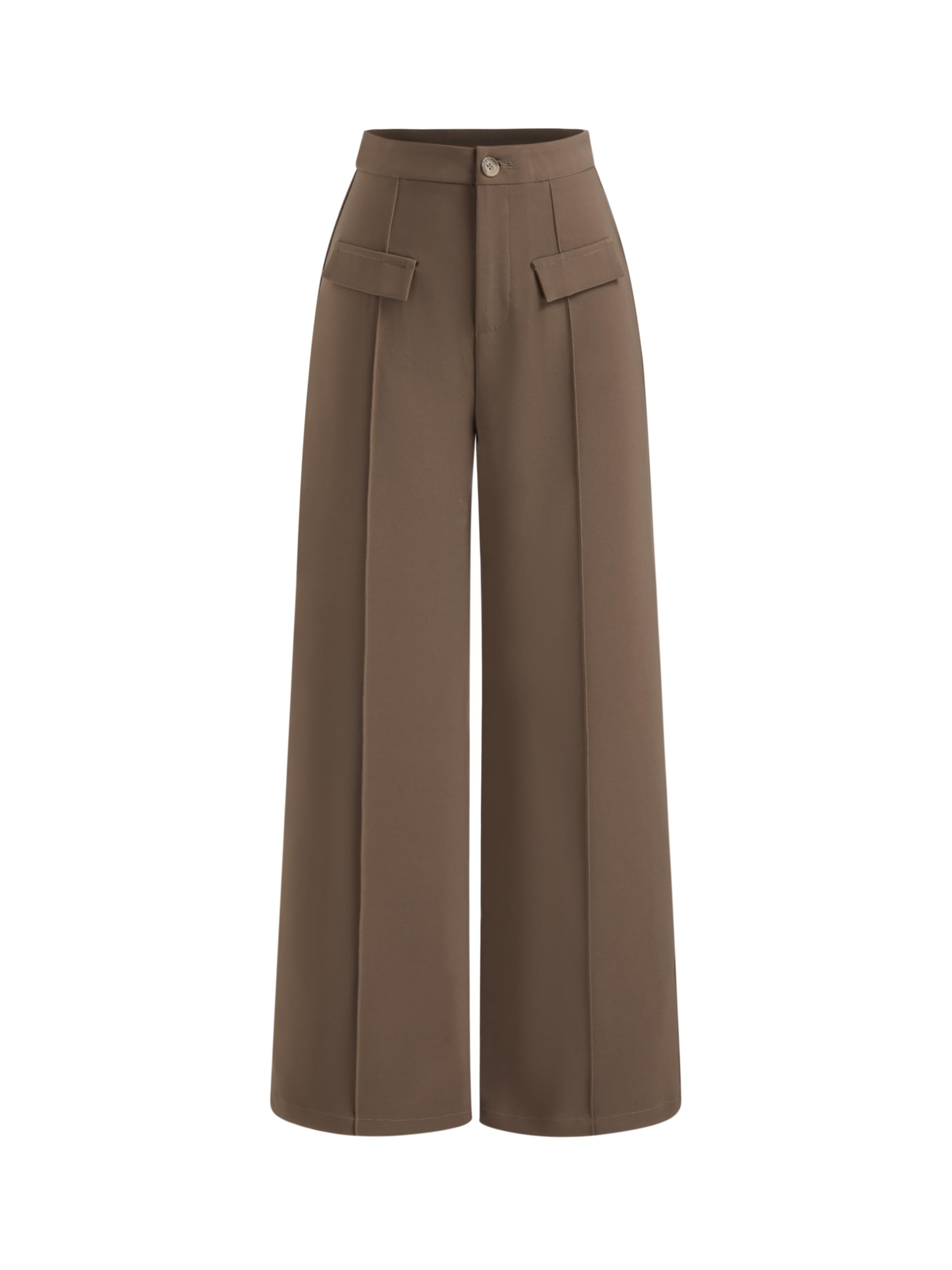 CIDER Womens Straight Leg Trousers High Waist Casual Stylish Pants