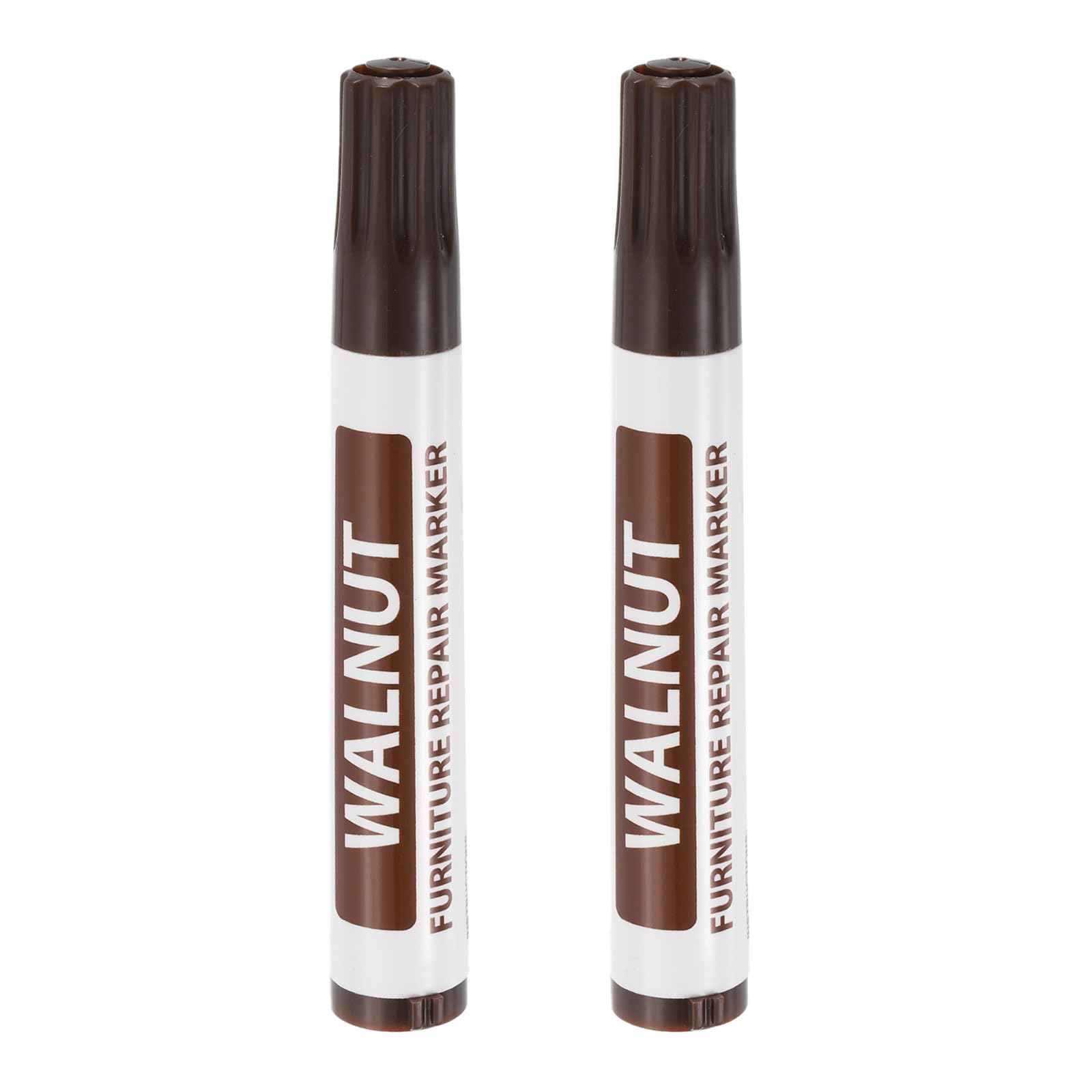 sourcing map Furniture Repair Wood Markers, 2 Pcs Walnut Touch Up Filler Sticks, Ink Markers for Scratches, Wood Floors, Tables, Cabinet, Carpenters, Cover Ups โ image 1