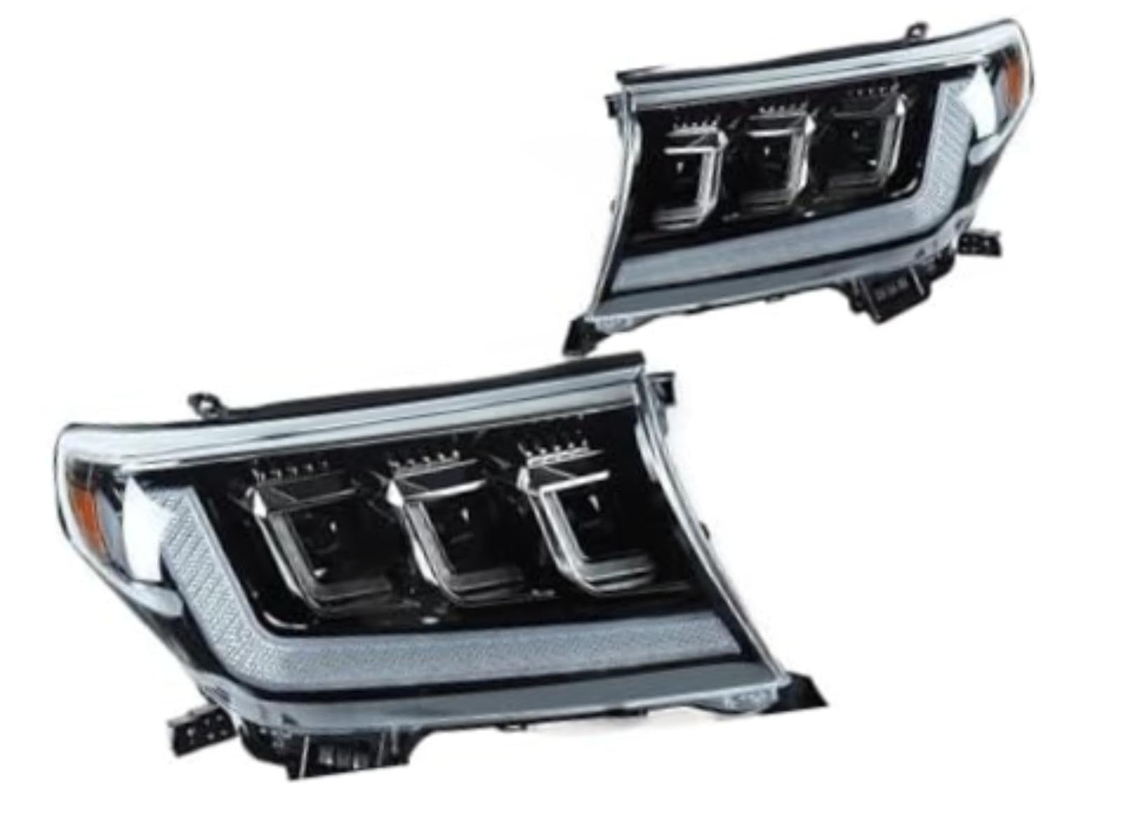 Dla TOYOTA, dla Land Cruiser Lc200 2008-2015 Car Styling reflektor Drl obiektyw projektora przednie lampy samochodowe reflektor włączony kierunkowskaz Lampka kontrolna lusterka bocznego
