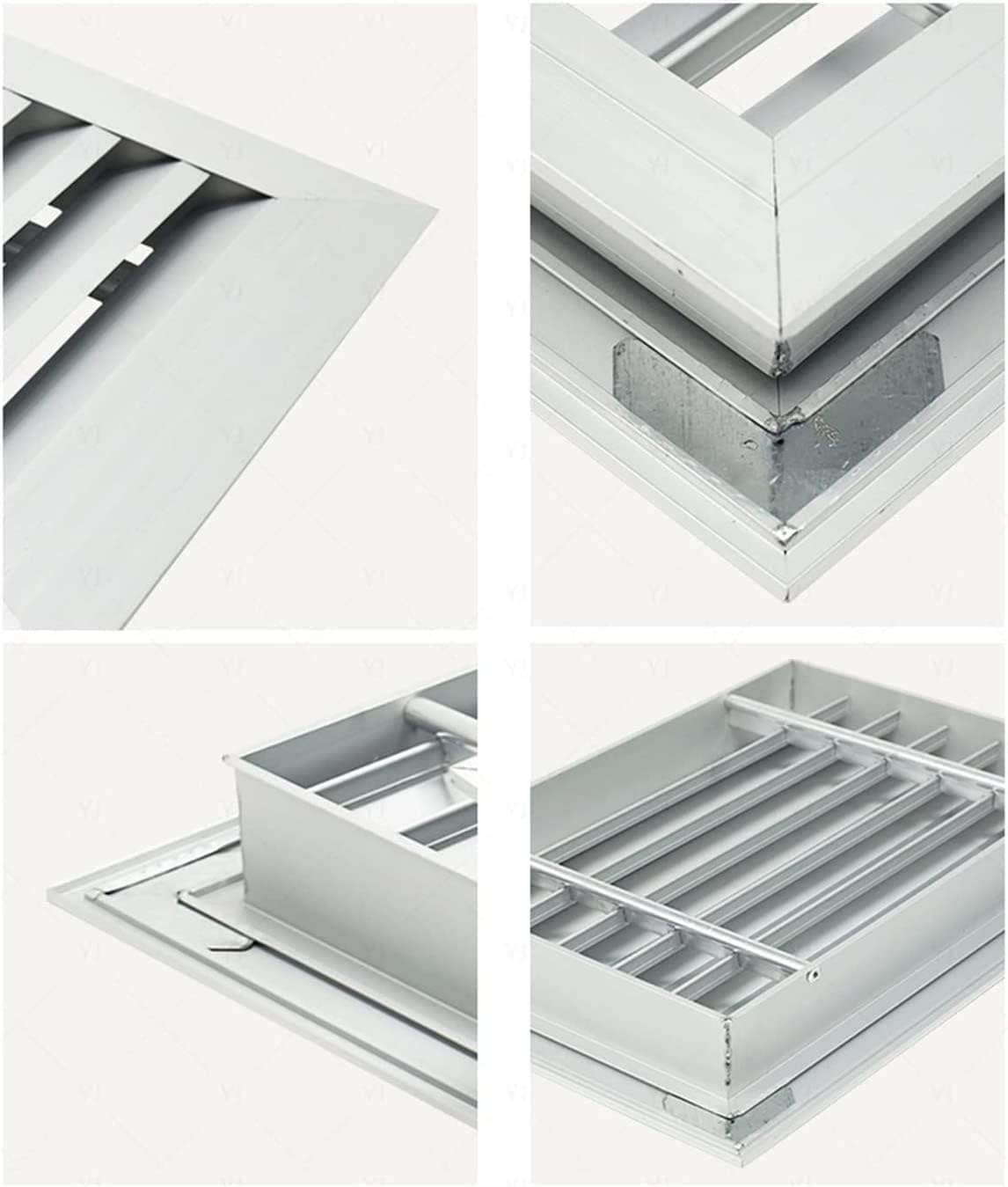uyoyous Rejilla de ventilación de aluminio de 500 x 300 mm, doble cara, rejilla de ventilación, rejilla de ventilación con protección contra insectos, rejilla de ventilación para puerta para cocina