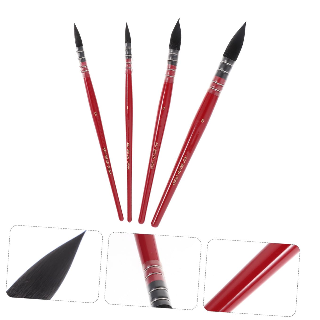STOBOK 2 Juegos De Pinceles Acrílicos para Pintura Al Temple Pinceles para Artistas Pinceles De Punta Puntiaguda Superior