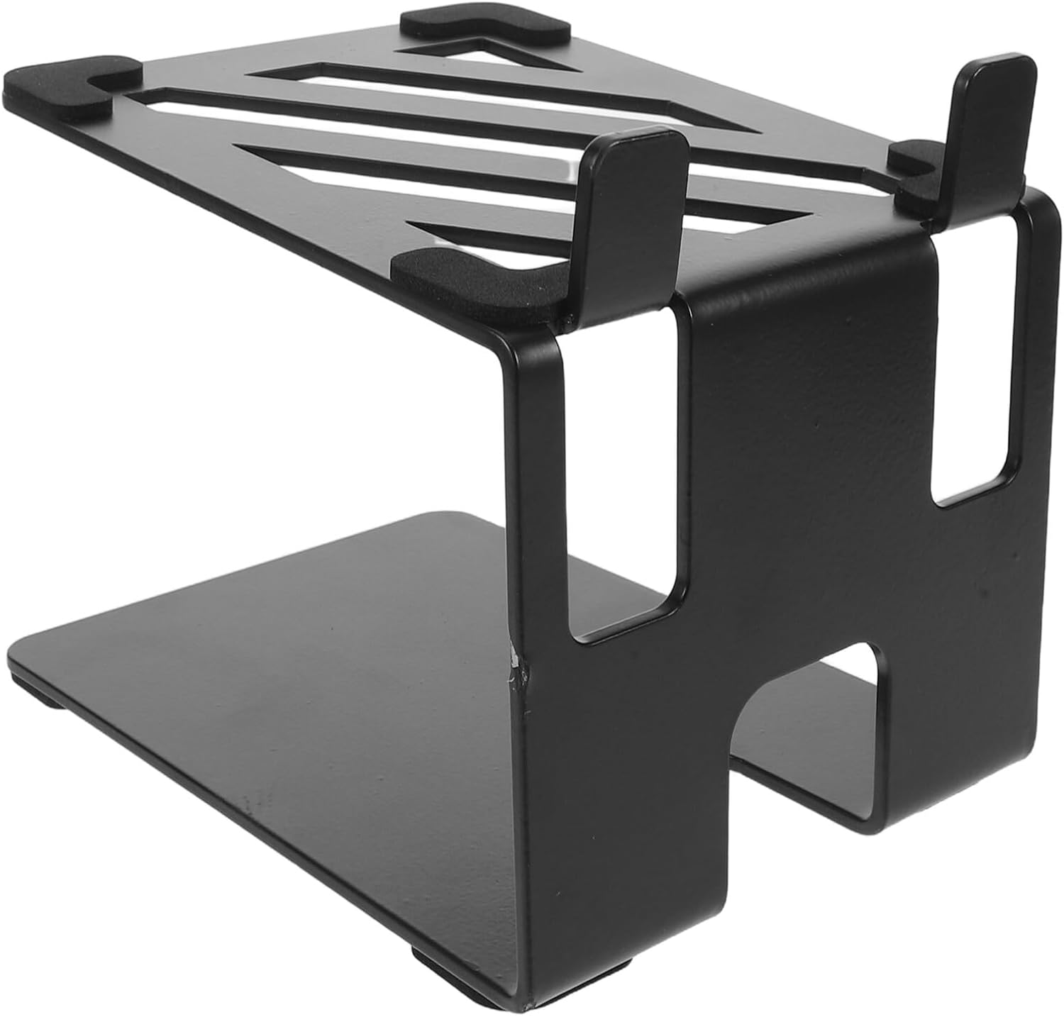 Metal Desktop Speaker Stand with Shock Absorber Single Monitor Speaker Holder for Office and Gaming Stable for Bookshelf and Desk Use