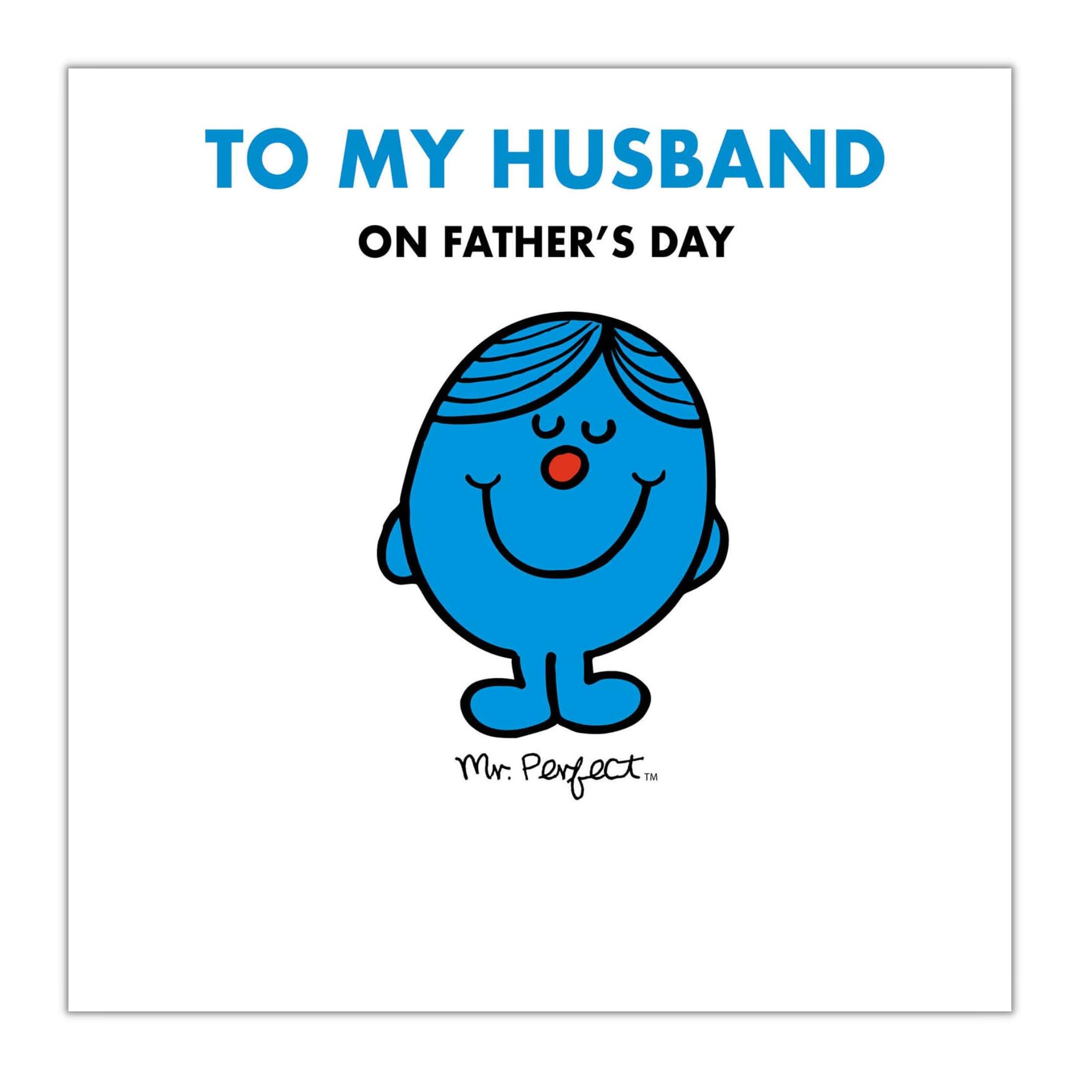 Mr Men Father's Day Card, To My Husband Fathers Day Card, Mr Perfect Fathers Day Card for Husband