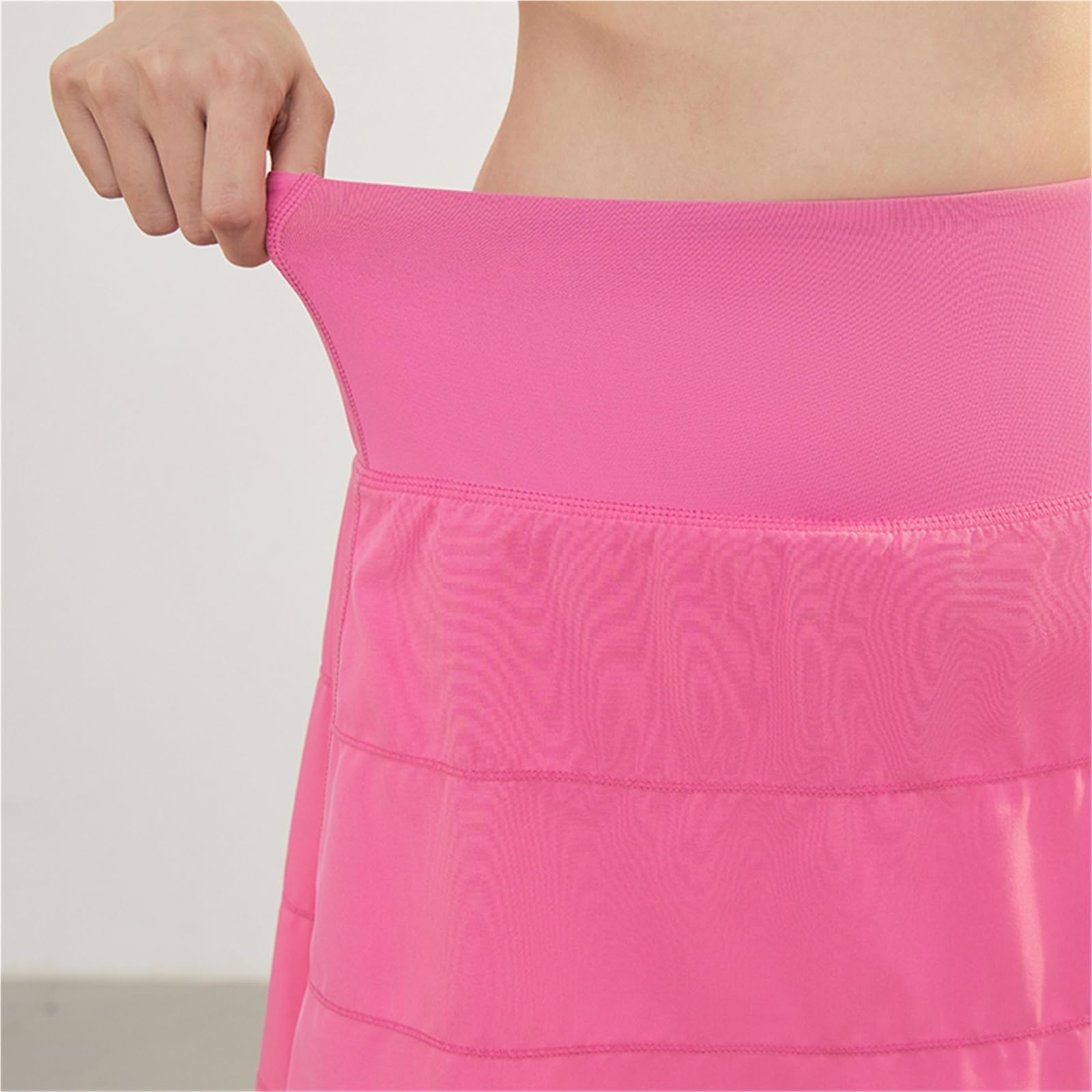 Falda de Tenis Cintura Alta Nailon Spandex con Bolsillos | Multicolor S-XXL: Tenis Golf Correr Gimnasio Casual