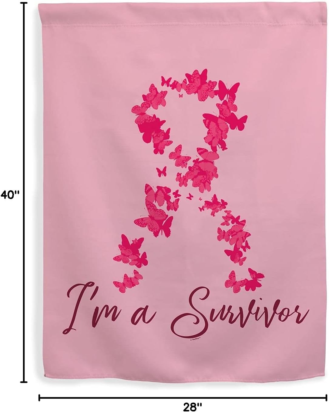 Breast Cancer Awareness Flag Beat Cancer I'm A Survivor Double Sided 28x40 House Flag