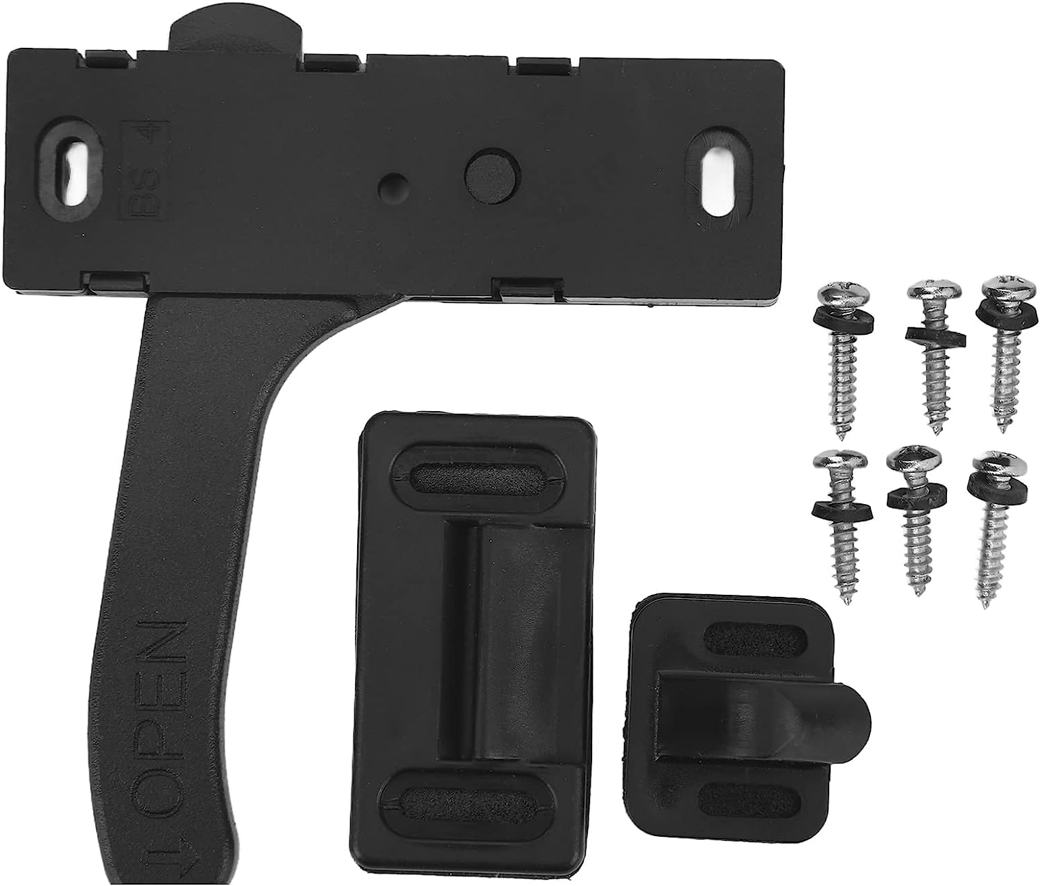 Window Lock Wheel Handle, Lever Latch Door Lock Screen Right Hand Handle with Buckle Screws for RV