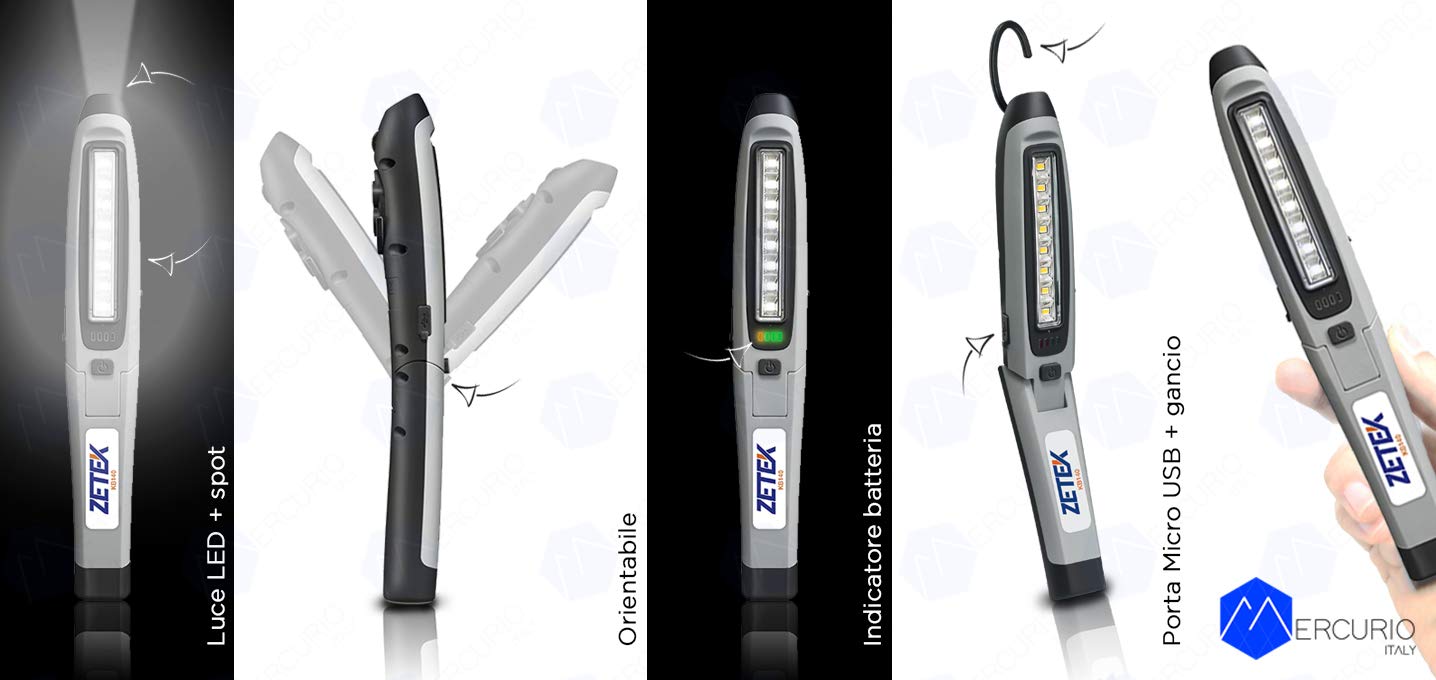 ZETEK KB 140 - Lámpara LED recargable - by Zeca