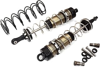 C31547BLACK Alloy Machined HD Big Bore Shocks (2) 122mm for 1/8 Scale Off-Road