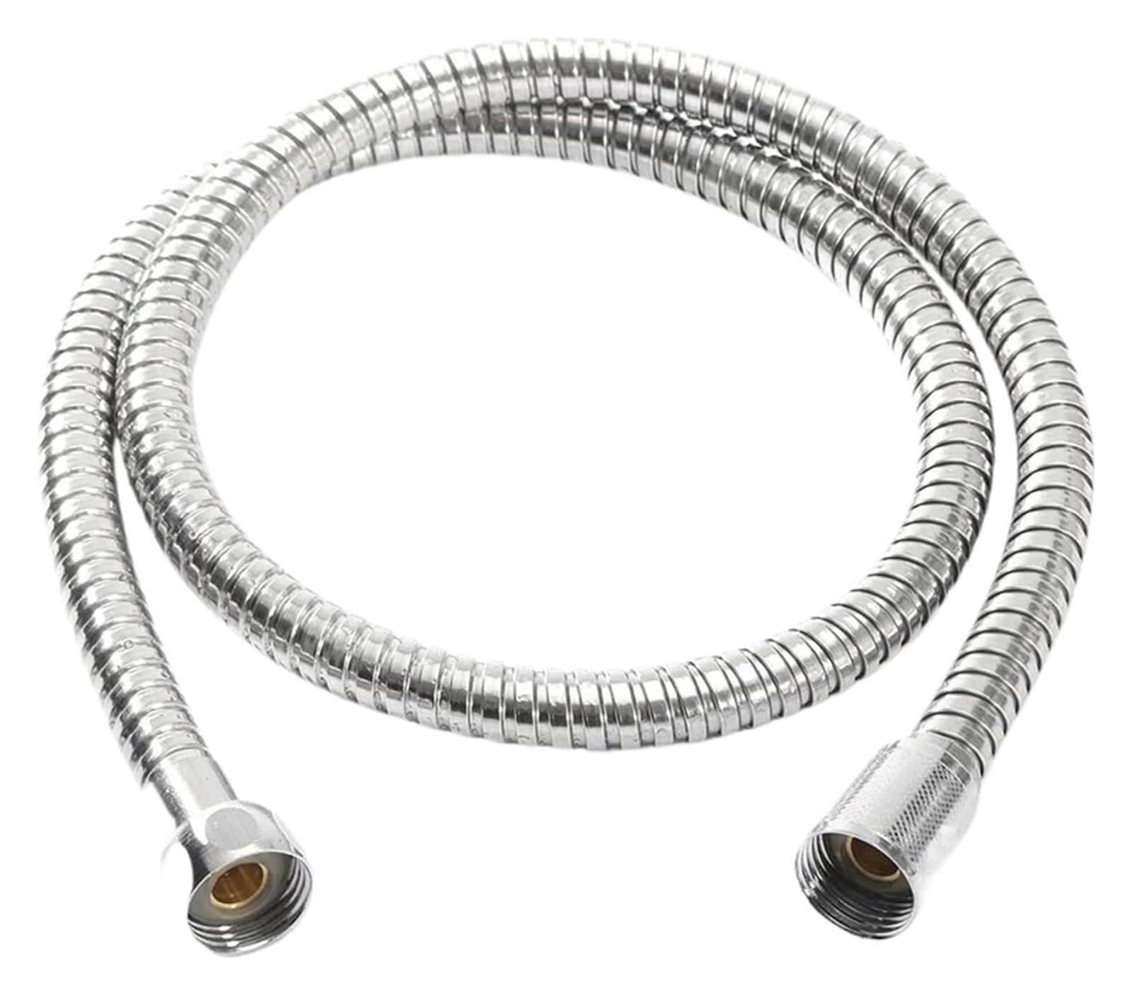 Shower Hose, Stainless Steel Flexible Shower Hose Bathroom Water Extension 1m 1.5m 2m Silver