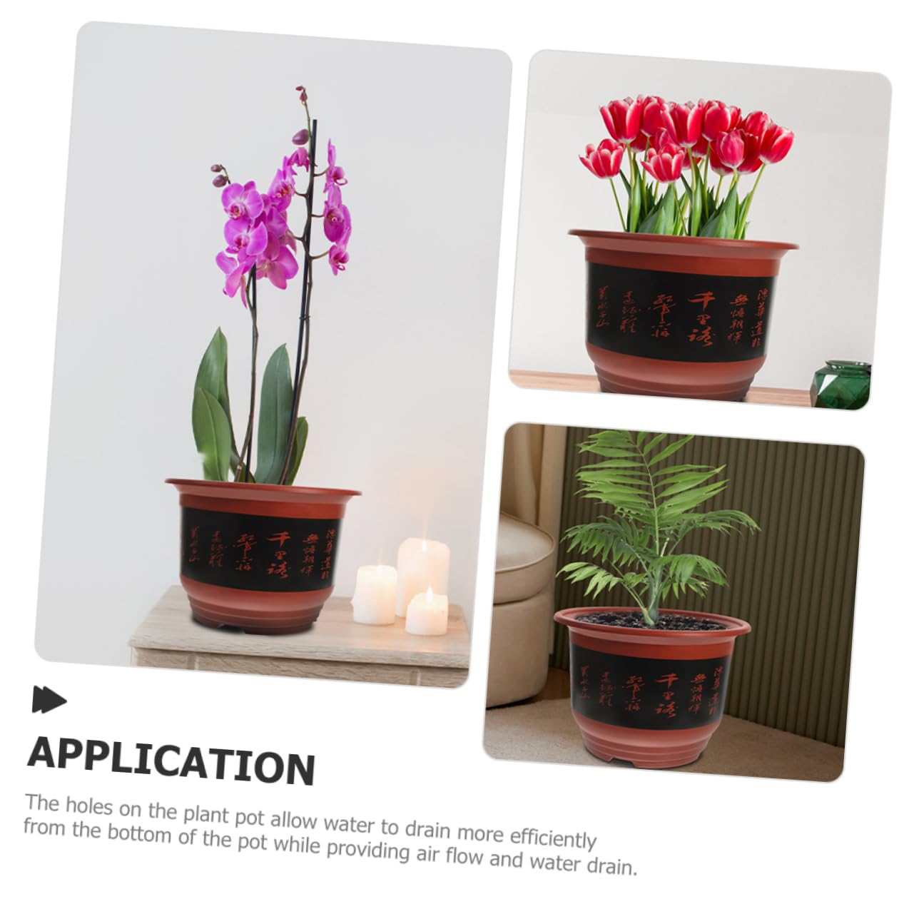 BESPORTBLE Ensemble De Pots À Orchidées en Plastique pour Décoration Extérieure Printanière Pot De Fleurs pour Pépinière Drainage pour Chambre Et Bureau