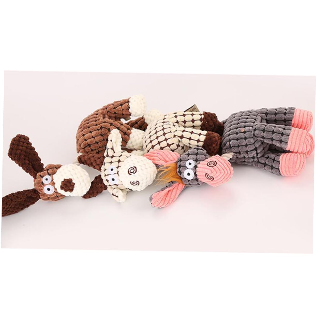 Sosoport 3 Juguetes Masticables para Perros Burro De Peluche Juguete para Mascotas Juguete De Peluche para Perros Suministros para Mascotas.