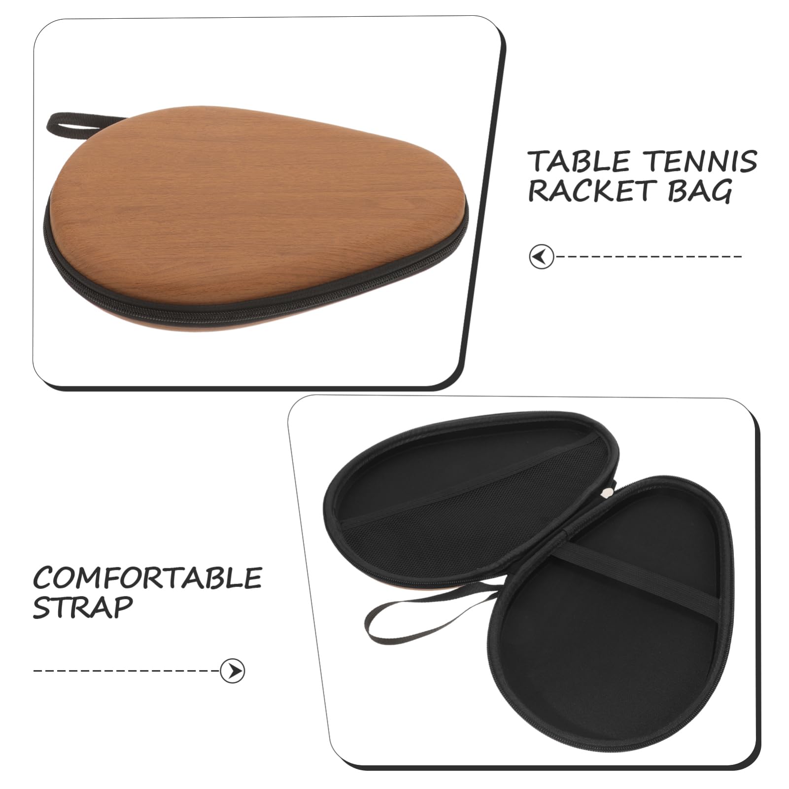 UPKOCH 2 per Racchette Pong Oxford Custodia Protettiva per Racchette e Palline Design Giocatori