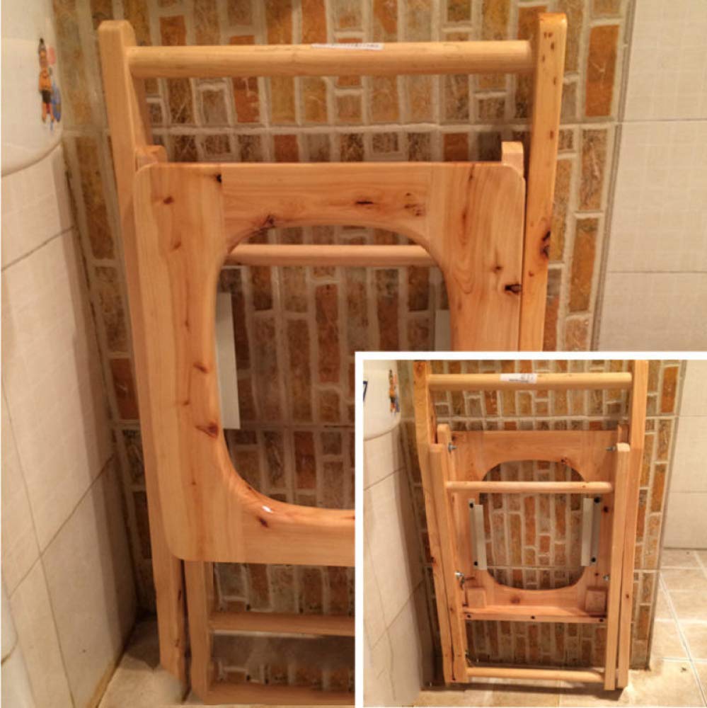 Amazon.co.jp: 折りたたみ便器椅子、ポータブルモバイル木製便座椅子