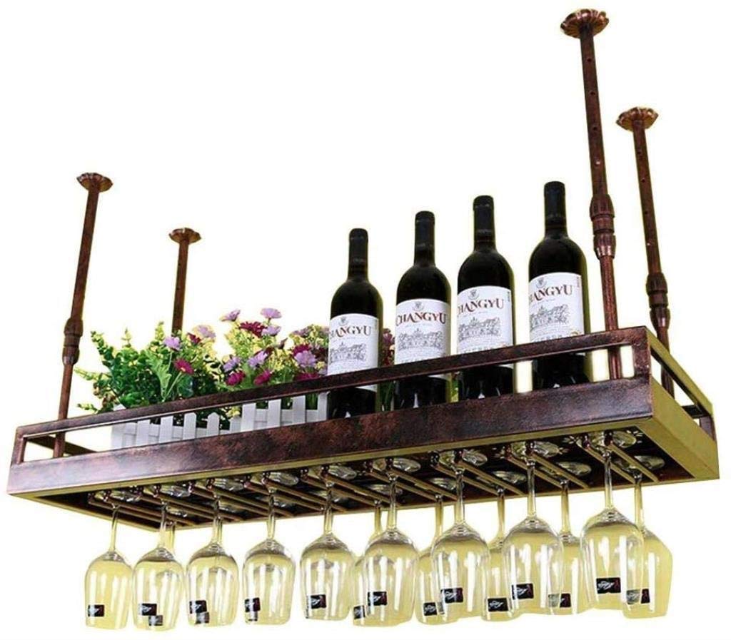 Supports à vin suspendus en métal noir avec hauteur réglable pour salon