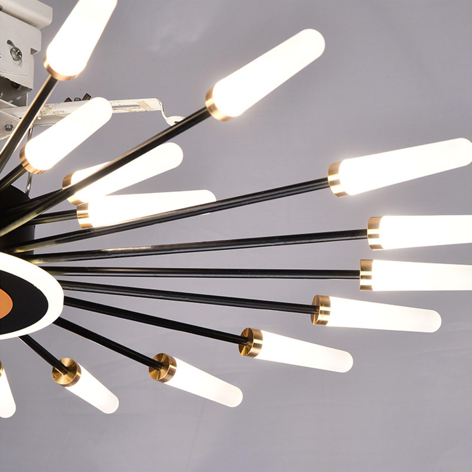 Lampa sufitowa wpuszczana w płomień, lampa wisząca do jadalni, nowoczesna ściemnialna lampa sufitowa led, do sypialni, salonu,Gold (b),105 * 9 cm