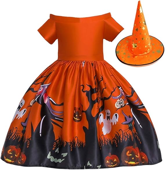 Amazon Teafor フォーマルドレス 子供用 ハロウィン衣装 プリンセスドレス 仮装 子供 ドレス 2点セット 帽子付き 魔女 女の子 キッズ ハロウィン風 ワンピース パーディー 結婚式 花嫁介添人 ピアノ 演奏会 発表会 入園式 卒業式 誕生日 110cm フォーマル 通販