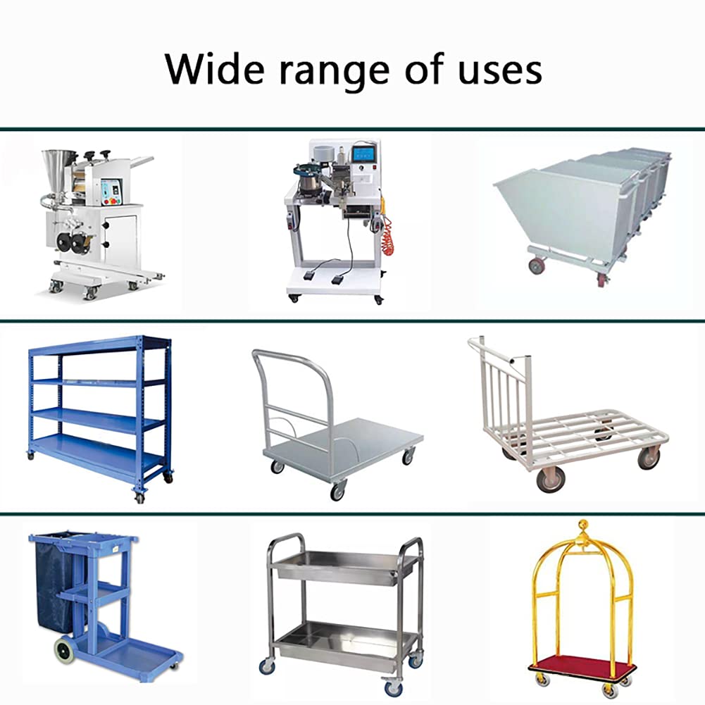 重荷重用キャスターホイール M12x30mm スレッド 鉄芯 PU ブレーキ付き ユニバーサル スイベル トロリー キャスター(2.
