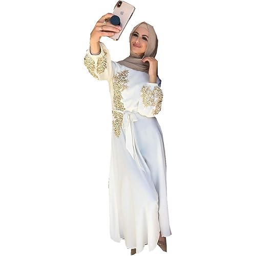 Elegant Muslim Women's Long Dress Women Dubai Dress Kaftan Abayas Islamic Abaya