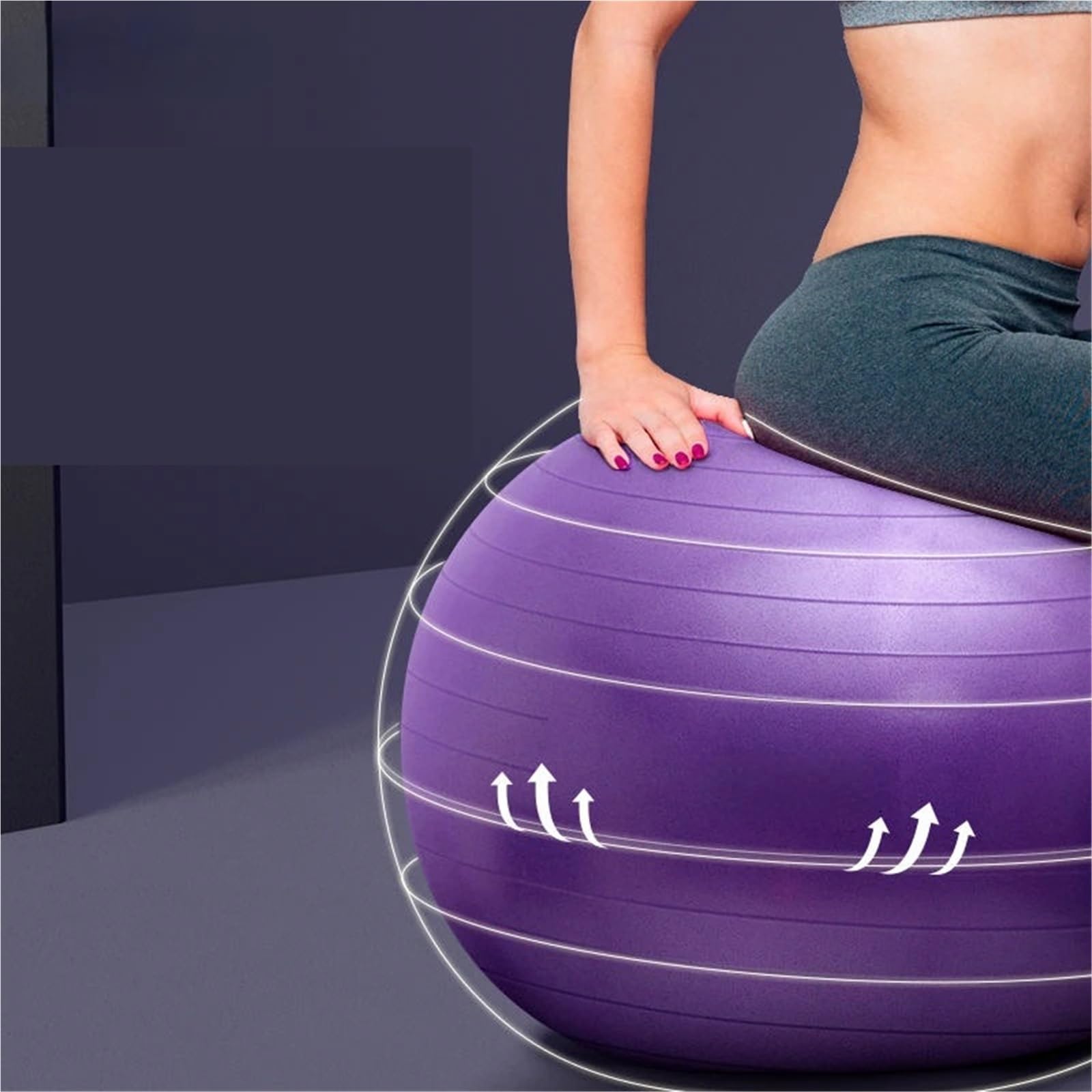 Pelota Ejercicio Pelotas de Fitness 65CM, Pelota Yoga Gruesa a Prueba explosiones, Ejercicio, Gimnasio en casa, Equipo Pilates, Equilibrio