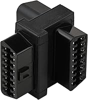 Vista 3 de Mini tamaño OBD2 OBDII Full 16 Pin macho a doble hembra adaptador para extensor de diagnóstico 1 a 2 OBD puerto convertidor conector