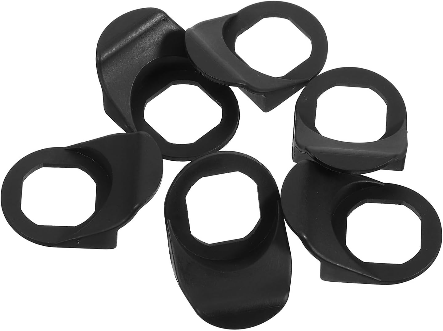 6pcs Plastic Rainproof Lid for Trash Bin, Flexible Lock Cover