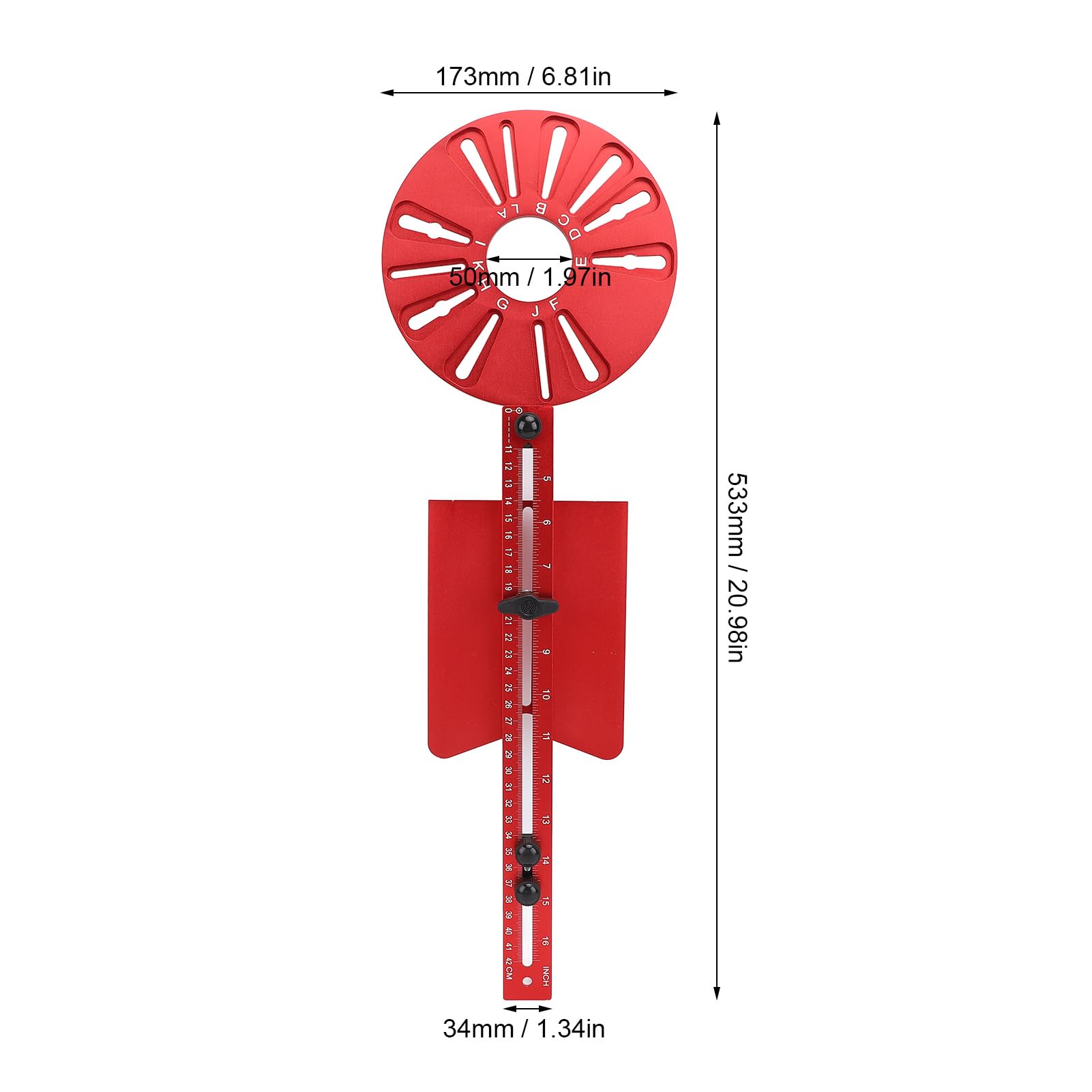 Famina del Router in Lega di Alluminio Aggiornato, 3 in 1 Jig di Falegnameria per MDF, Sottile Lavorazione del Legno, Gigo dell'hardware del Mobile, Schede Decorative con Prestazioni Stabili e