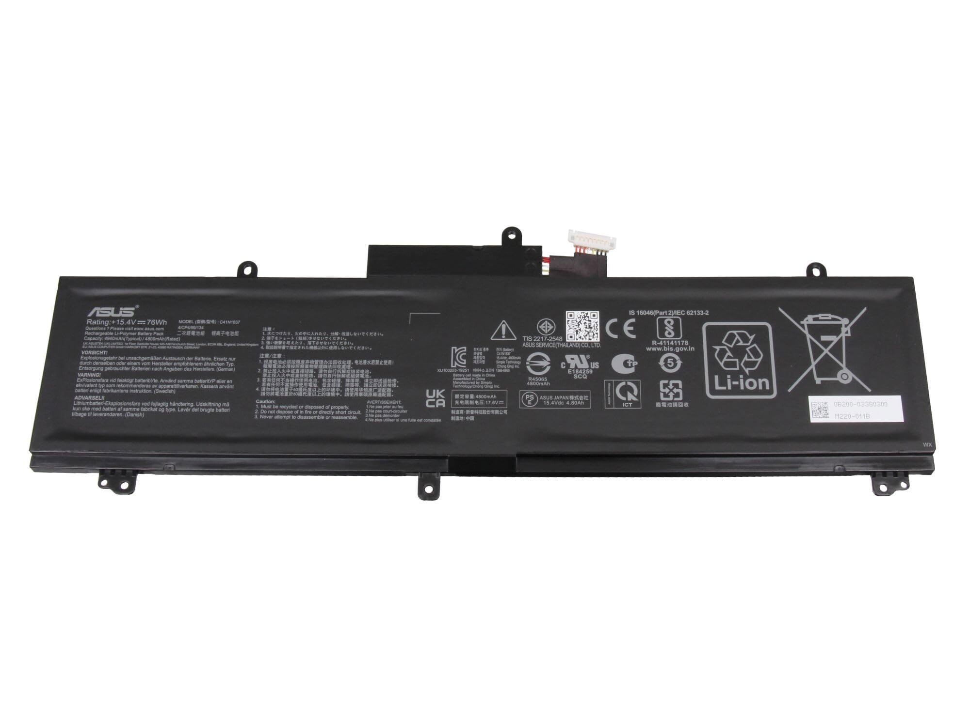 Asus C41N1837 oryginalny Bateria Nowy 76Wh dla ROG Zephyrus G GA502DU, M GU502DU, GU502GU, GU502GV, S GX502GW