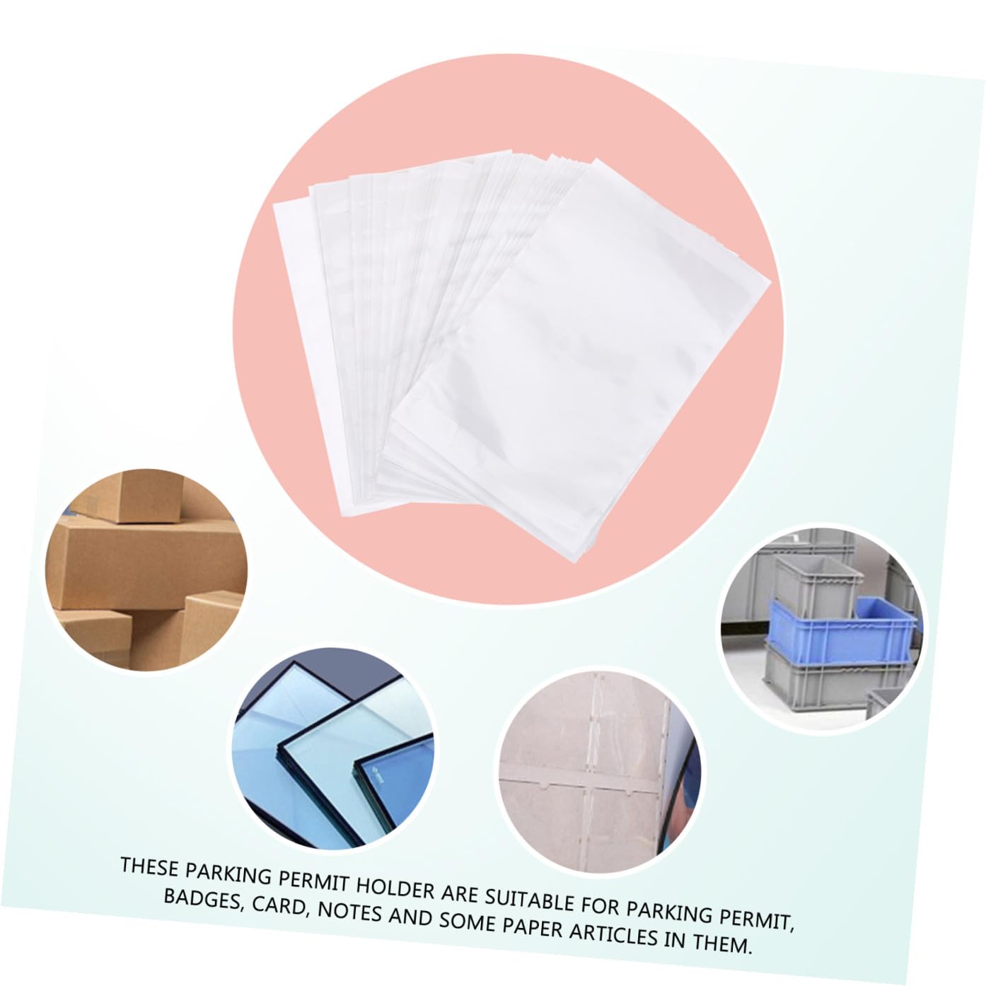 Angoily 400 Pièces Pochettes Auto Adhésives Transparentes pour de Colis Pochettes Étiquette Expédition Résistantes Protection Pratique pour Étiquettes Adresse Carton Plastique et