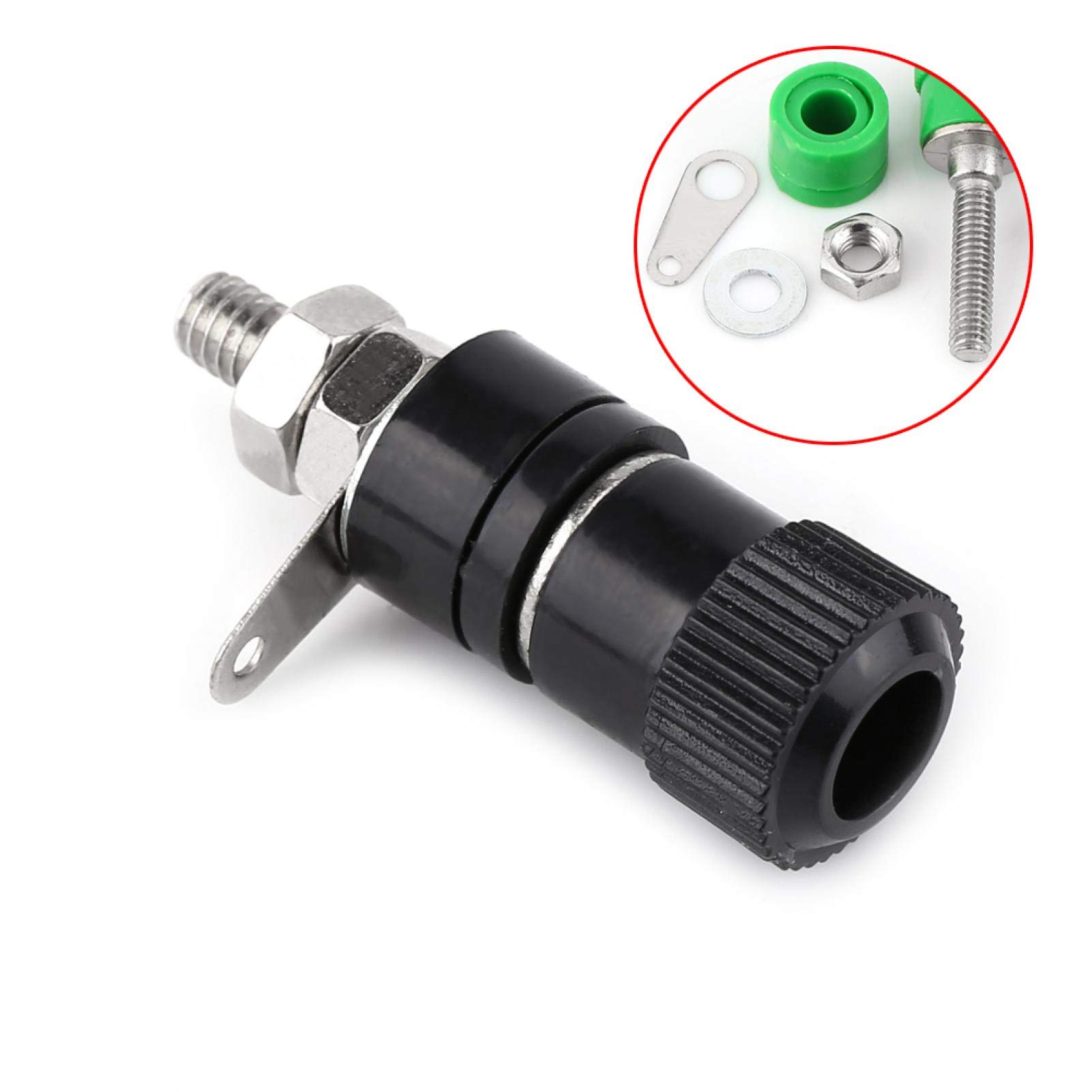 Terminale Presa A Banana 4 Mm In Rame Nichelato, Per Altoparlanti E Cavi Audio, Connettore Di Prova, 1 Pezzo