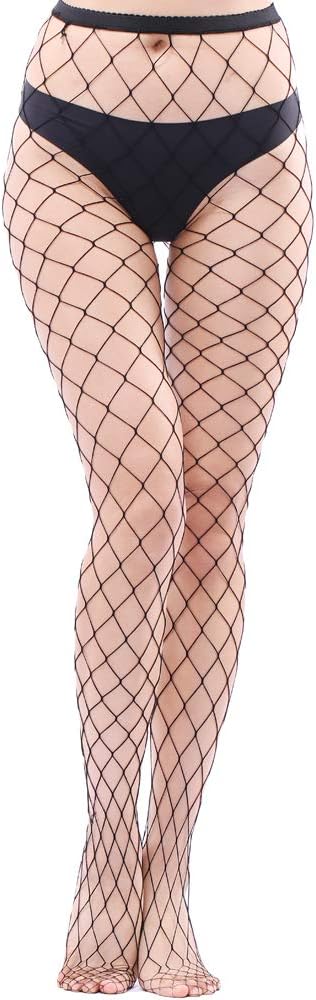 High Waist Fishnet Tights Thigh High Stockings Suspender Pantyhose