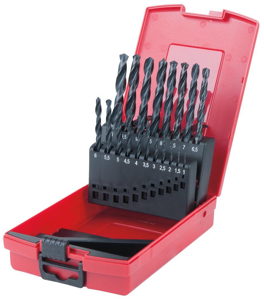KS Tools 330.1620 Hss Drill Bit Set 1(9 Pieces) 1-10mm, black