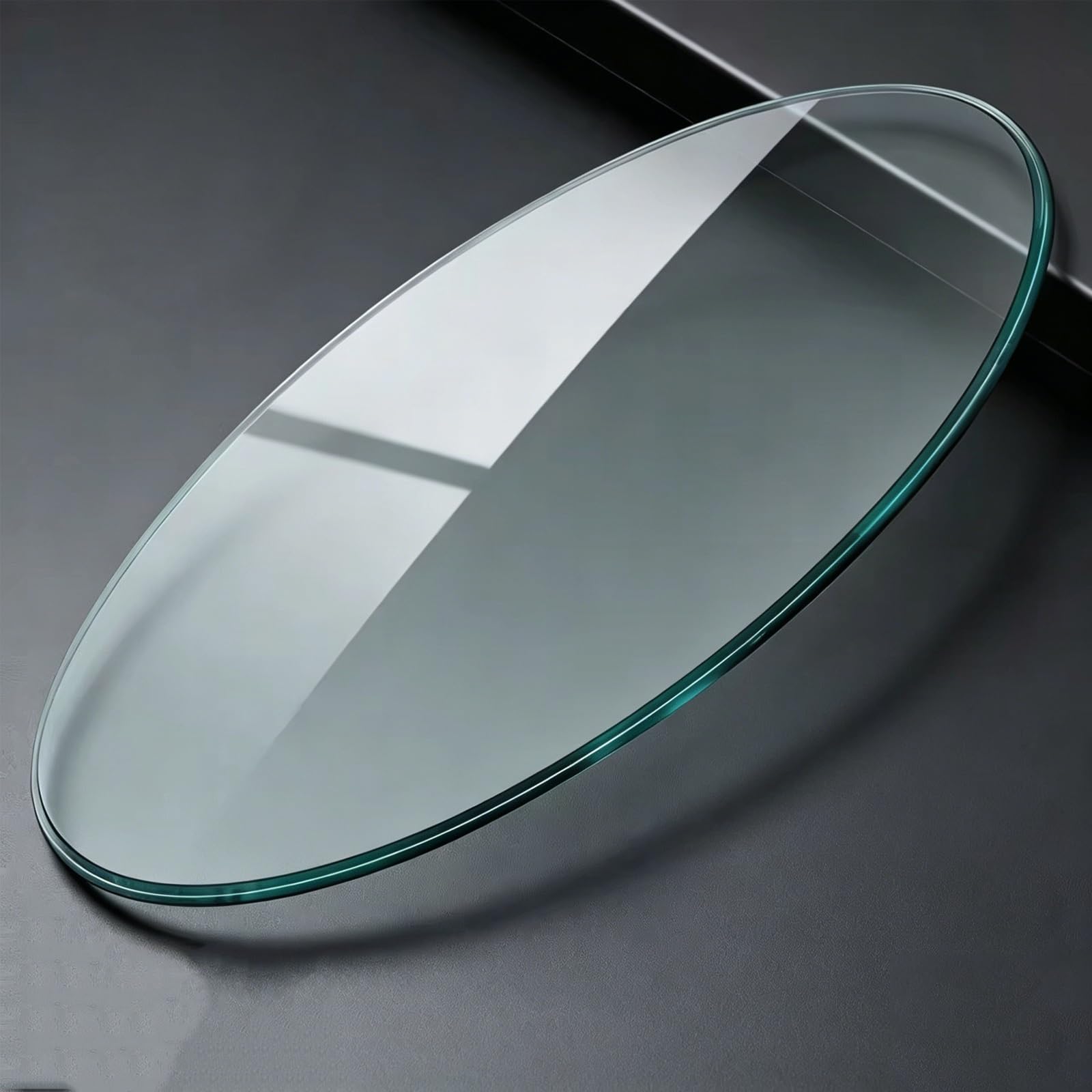 Dessus de table en verre de remplacement rond 40cm pour table basse et guéridon - 8