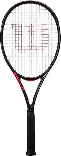 Wilson Clash 100 Pro V3 - Raqueta de tenis de rendimiento para adultos, tamaño de agarre de 3-4 38 pulgadas, ensartada con Sensation 16 Natural a