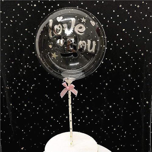 Miniatura 6 de Bobo - Paquete de 50 globos transparentes estilo helio de 20 pulgadas para globos con luz LED regalos para Navidad boda fiesta de cumpleaños cadena