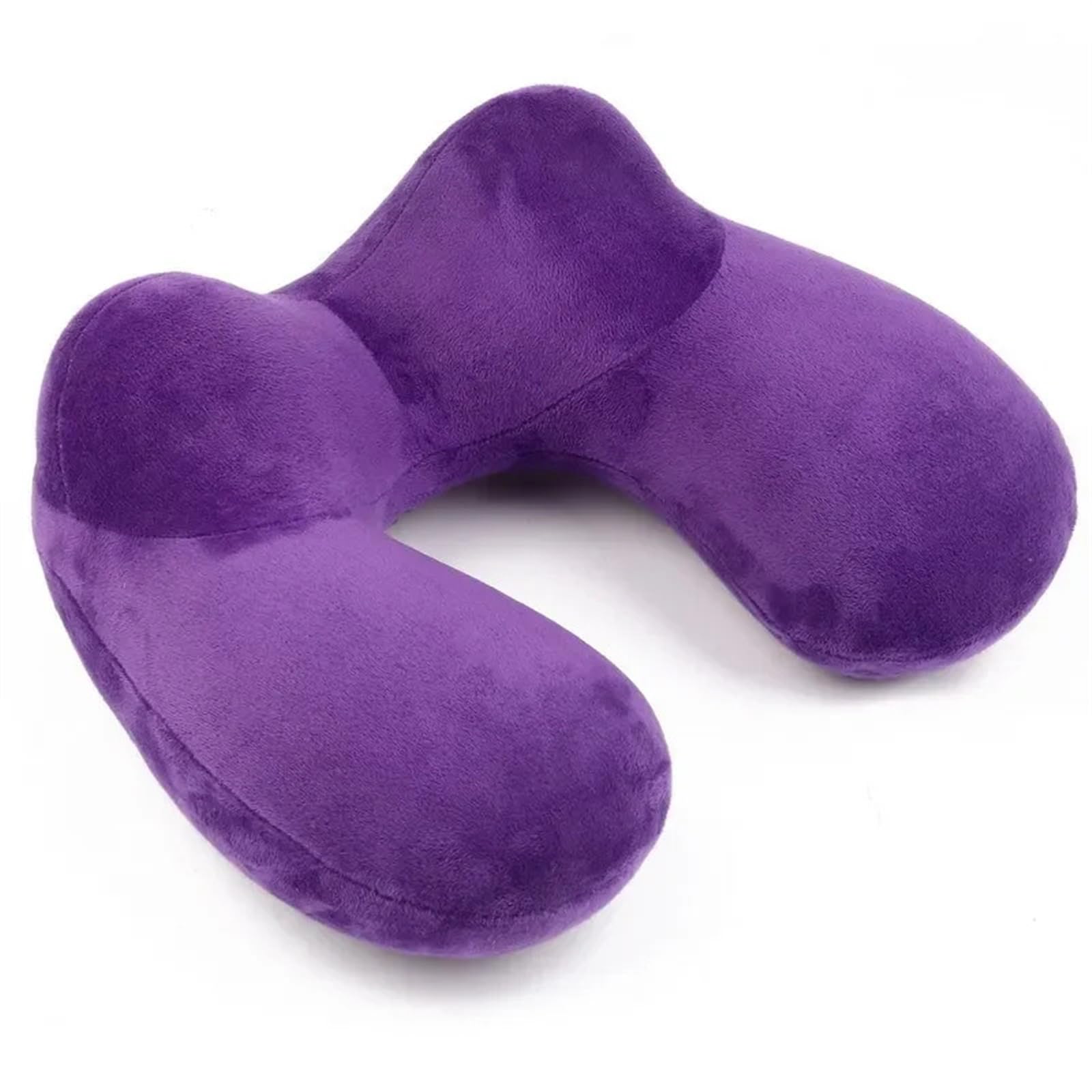 YShiuoL Neck Pillow U-Shape Travel Pillow for Airplane Inflatable Neck Accessories Comfortable Pillows for Sleep Home Textile(Purple)