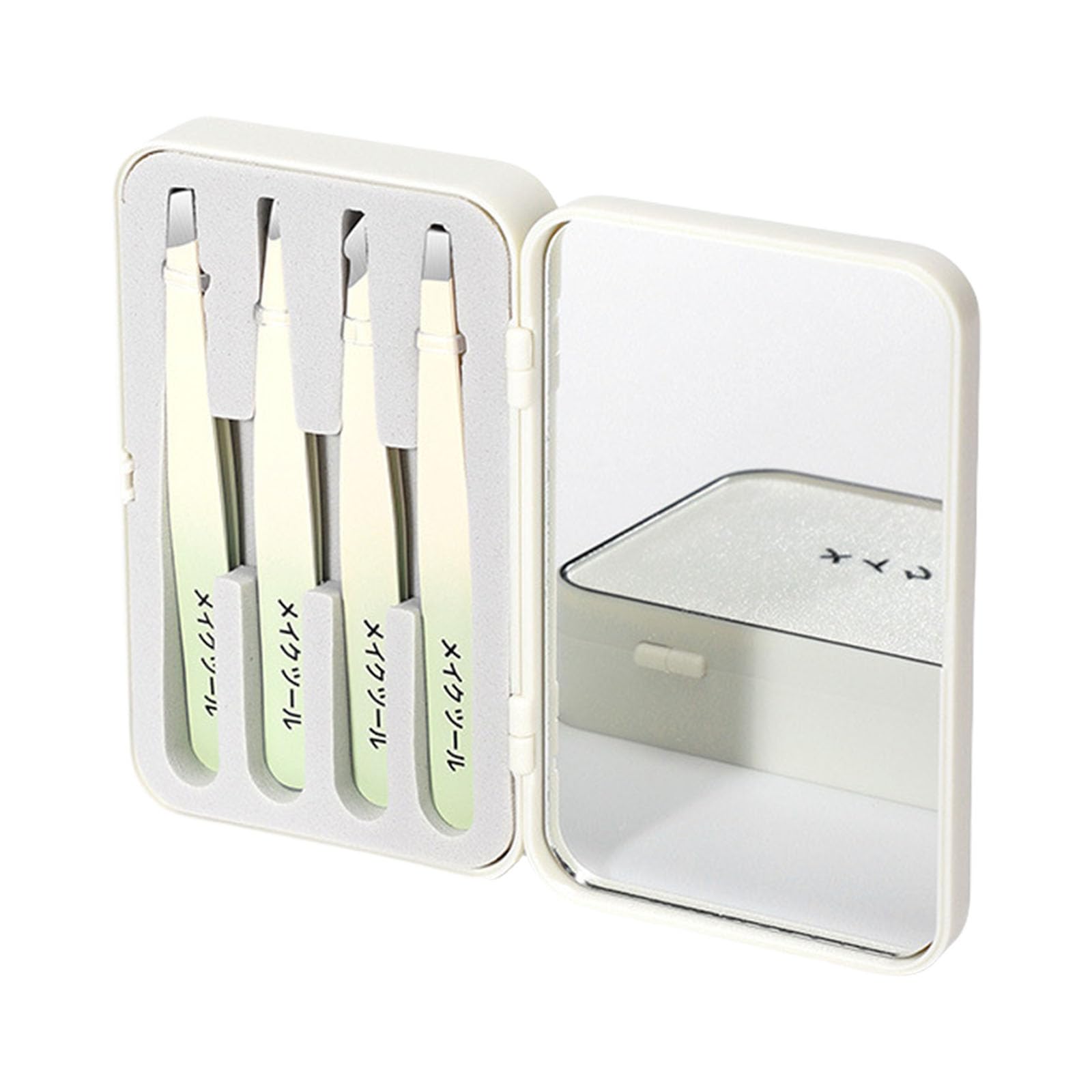 Yprewy Women's Gradient Green Tweezers Set Highs Precisions Stainless Steel Eyebrow Tweezer For Facials Hair Inward Growing Splinters Remover Set Stainless Steel Tweezers For Facials