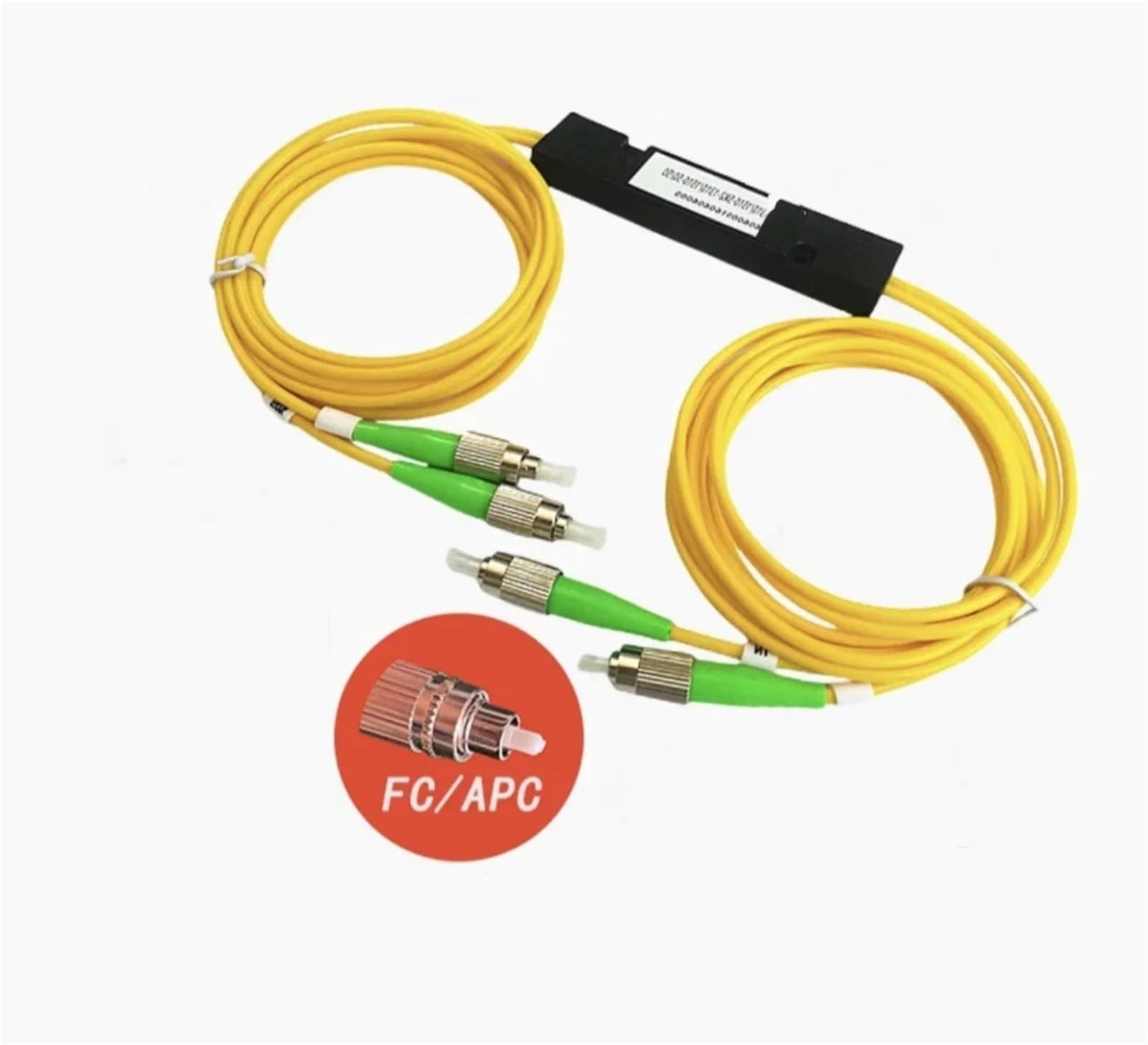 2x2 Glasfaser-Splitter (FCA) teilt Sich in Zwei Glasfaserkoppler (2x2 Faser-FBT-Koppler) auf (FTTH FC UPC ABS-Gehäuse, 2 Stück).(1550nm 50-50 FCUPC)