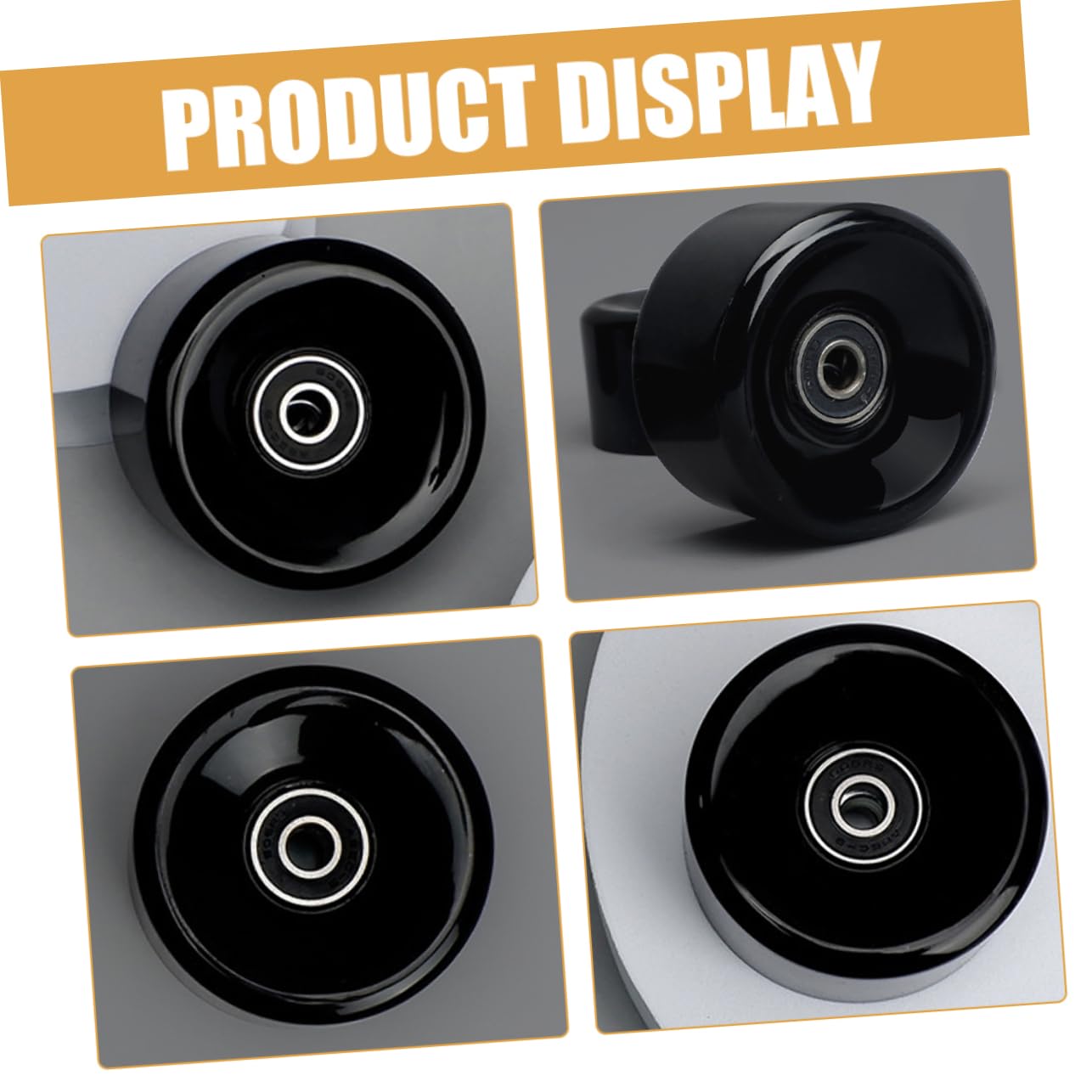 BESPORTBLE Quad Skate Wheels Replaceable Double Row Skating Wheels for Roller Skating Durable with for Comfortable Sliding Experience