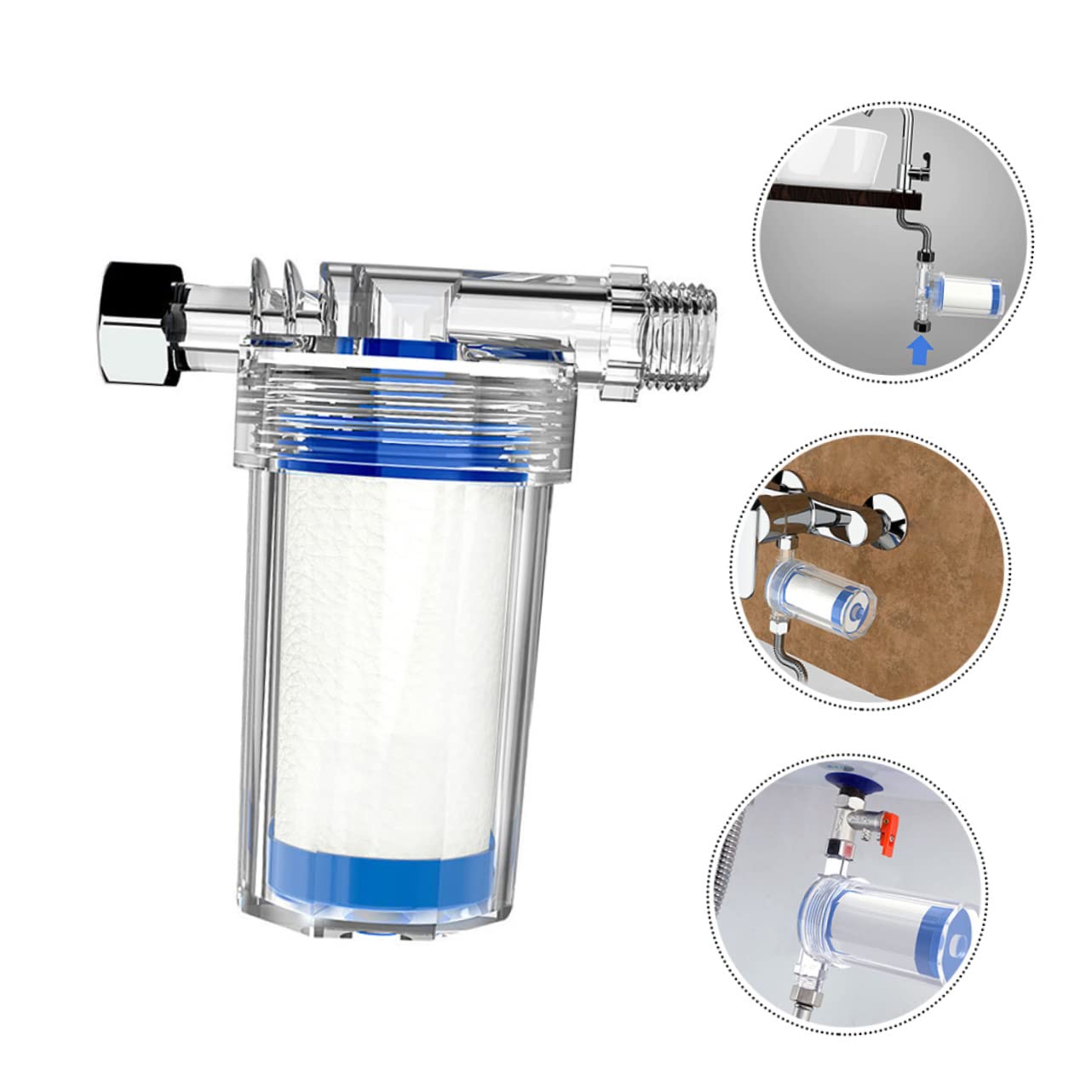 2 Pezzi Filtro Depuratore D'acqua Doccia Addolcente Depuratori In Filtri Purificatore Per Ugelli Doccia Macchina Per La Depurazione Dell'acqua Blue Addominali
