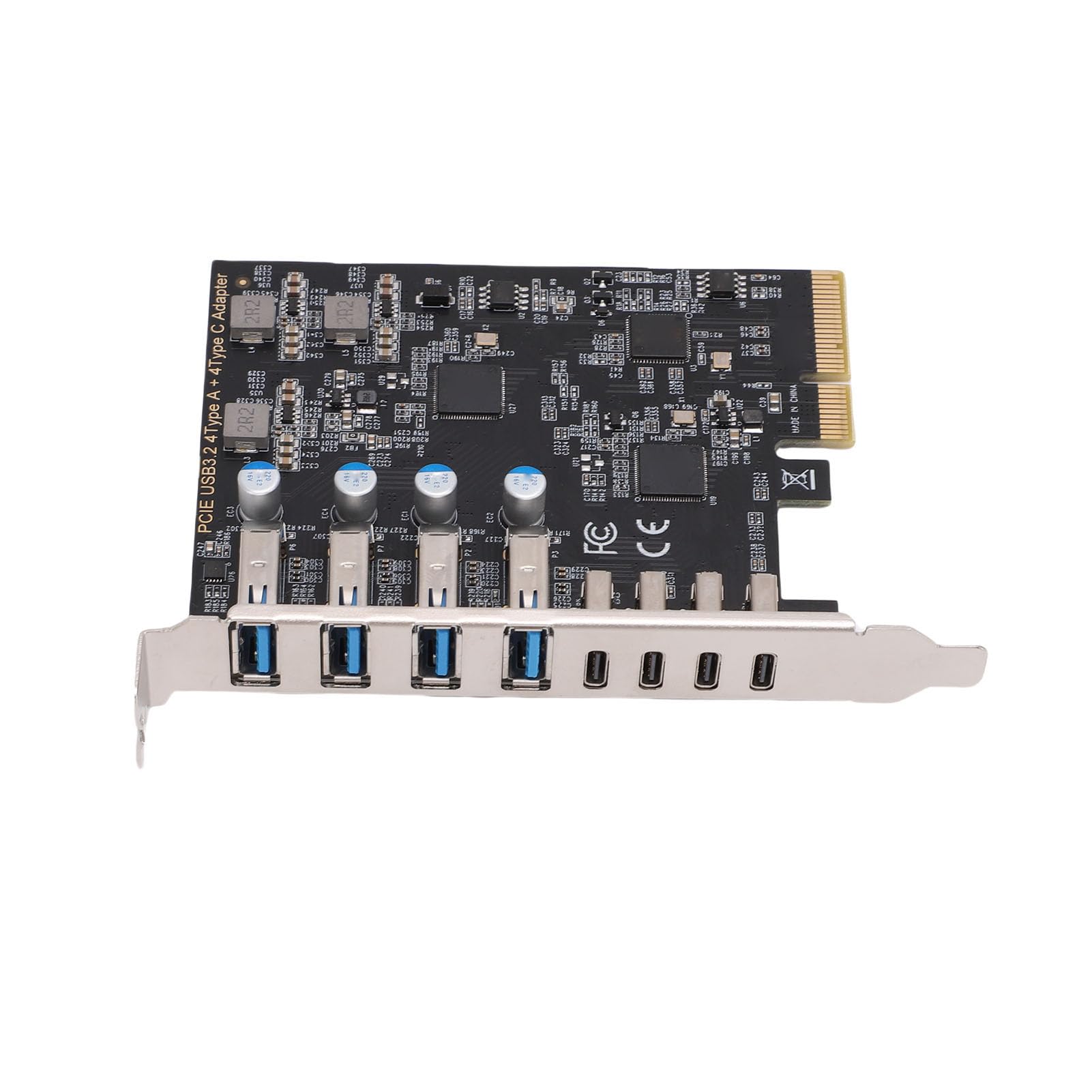 CHICIRIS Scheda di Espansione PCIe USB 3.2 Gen 2 Trasferimento Dati Efficiente A 10 Gbps per Desktop 8 Porte 4x Tipo C 4x Tipo A