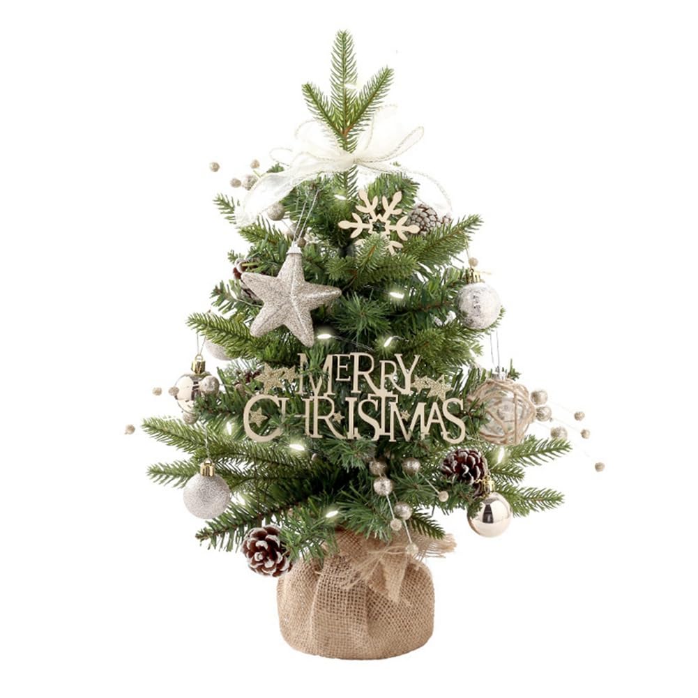 CTRLZS Mini Desktop Christmas Tree Christmas Atmosphere Decoration Rotating Music Box Mini Christmas Tree Home Fun Ornament