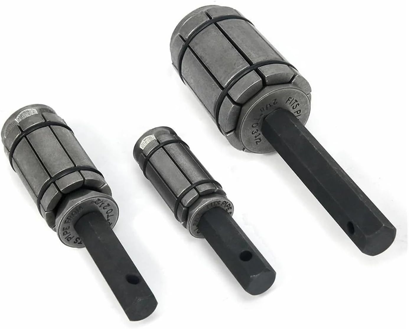 3PCS Tail Pipe Expander Muffler Exhaust Tail pipe Tube 1/8" to 3-1/2" Tool Set