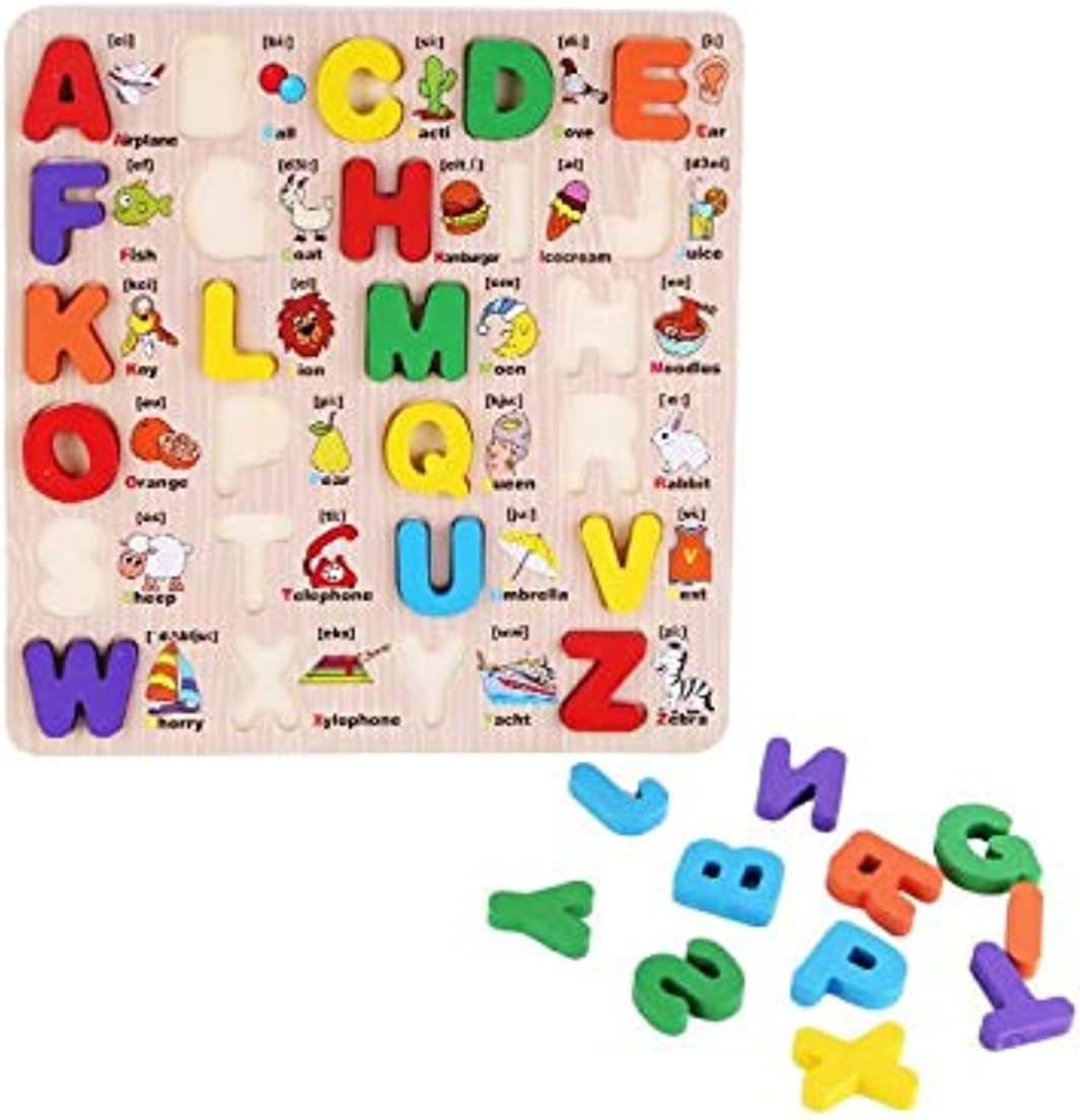 Baby Kids Wooden Learning Letter Educational Toys Puzzlechildren Early 3D Shapes Wood Jigsaw Puzzles