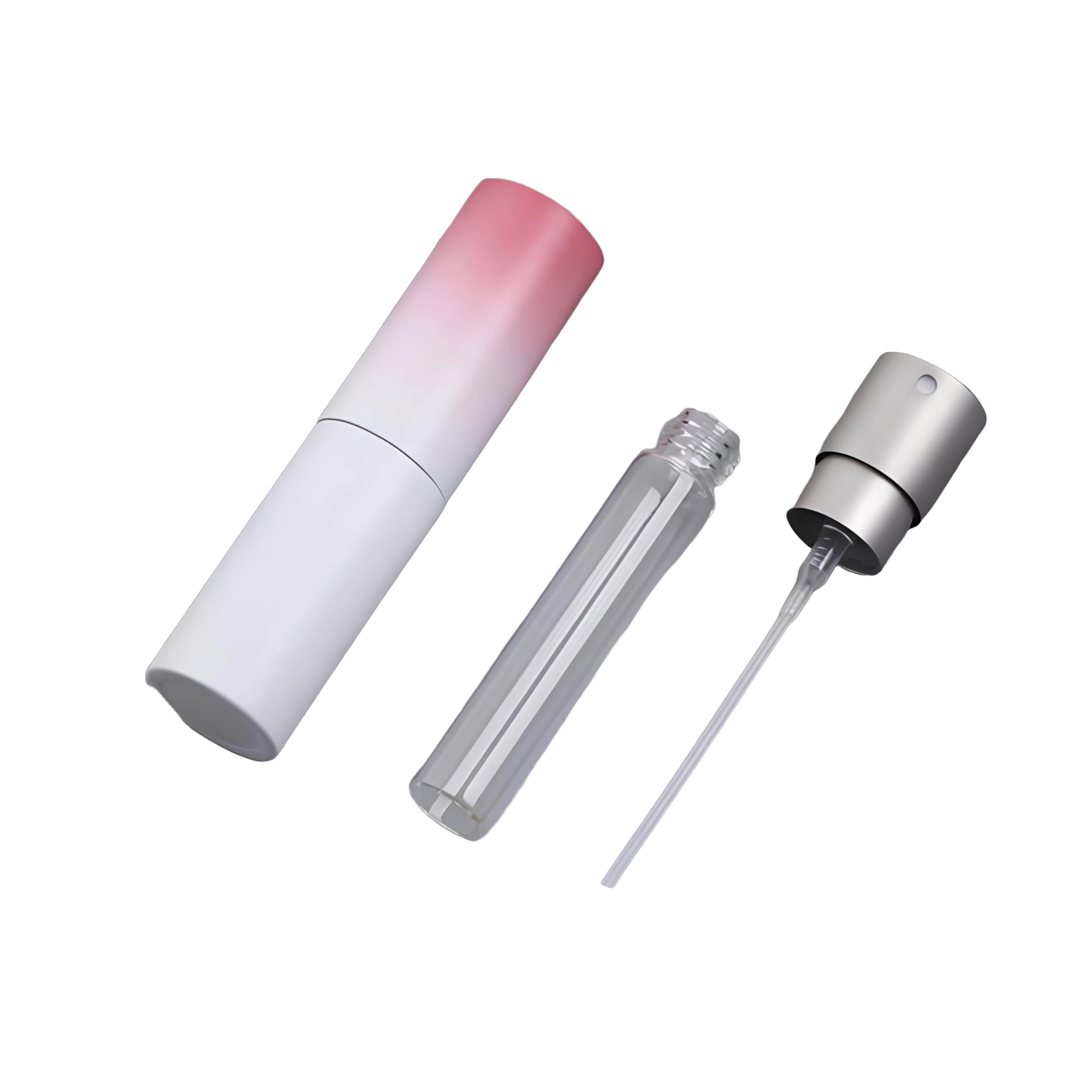 Travel Perfume Bottle 8ml Gradient Mini Empty Refillable Spray with Extractor Pump (Pink)-image-45