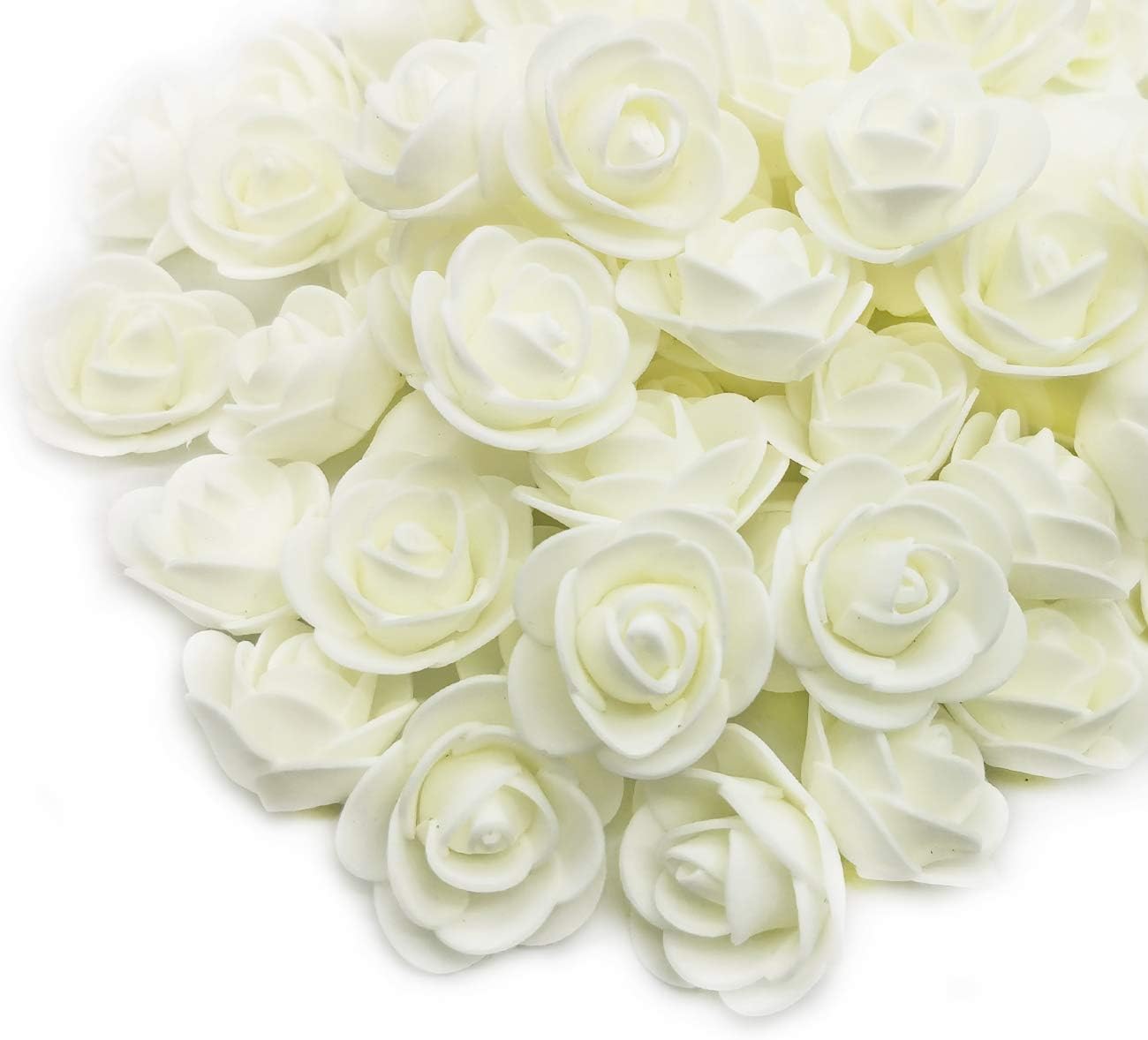 Amazon.com: D-Seven Artificial Flowers 100PCS 3CM Mini Fake Roses for ...