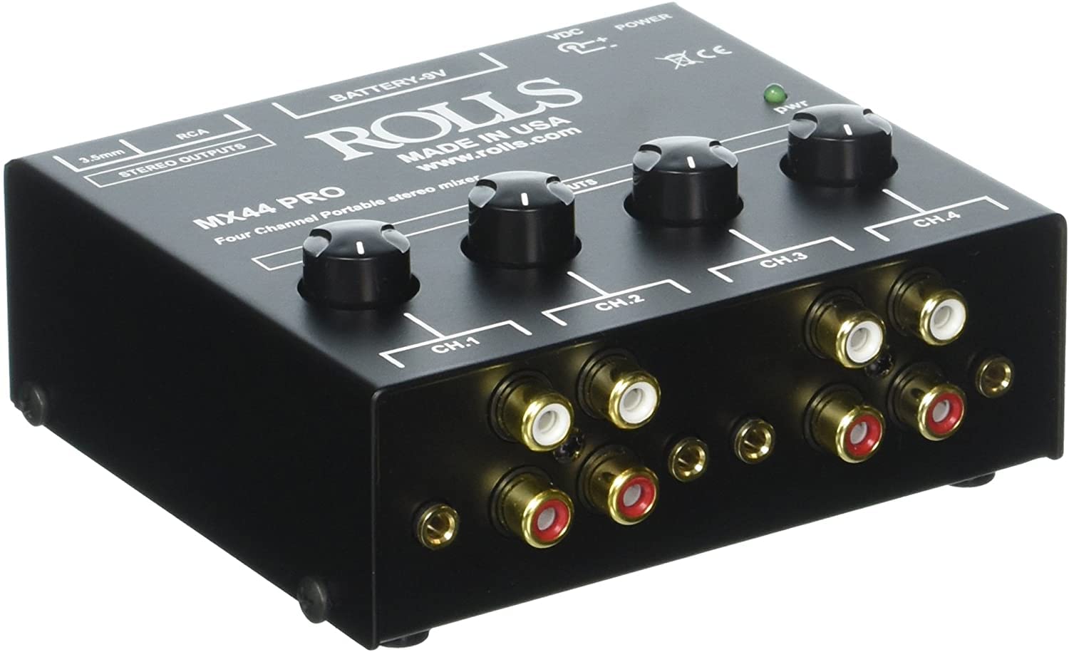 Amazon.co.jp: Rolls MX44 Pro 4チャンネルステレオRCA&3.5mmミキサー+