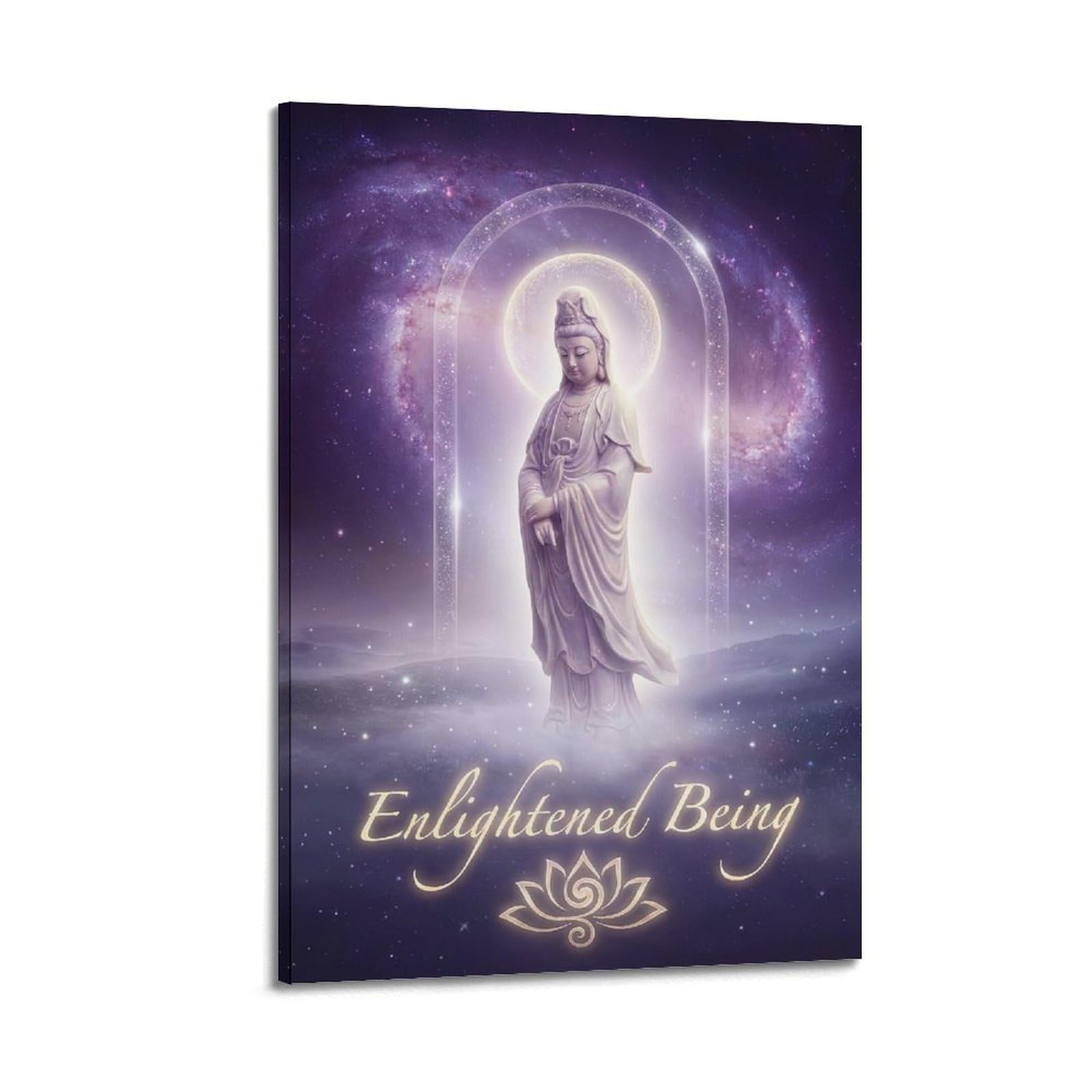 OKNGB Buddhist Bodhisattva Poster Cosmic Compassion Meditation Decorative Painting Canvas Art Picture 16x24inch(40x60cm)