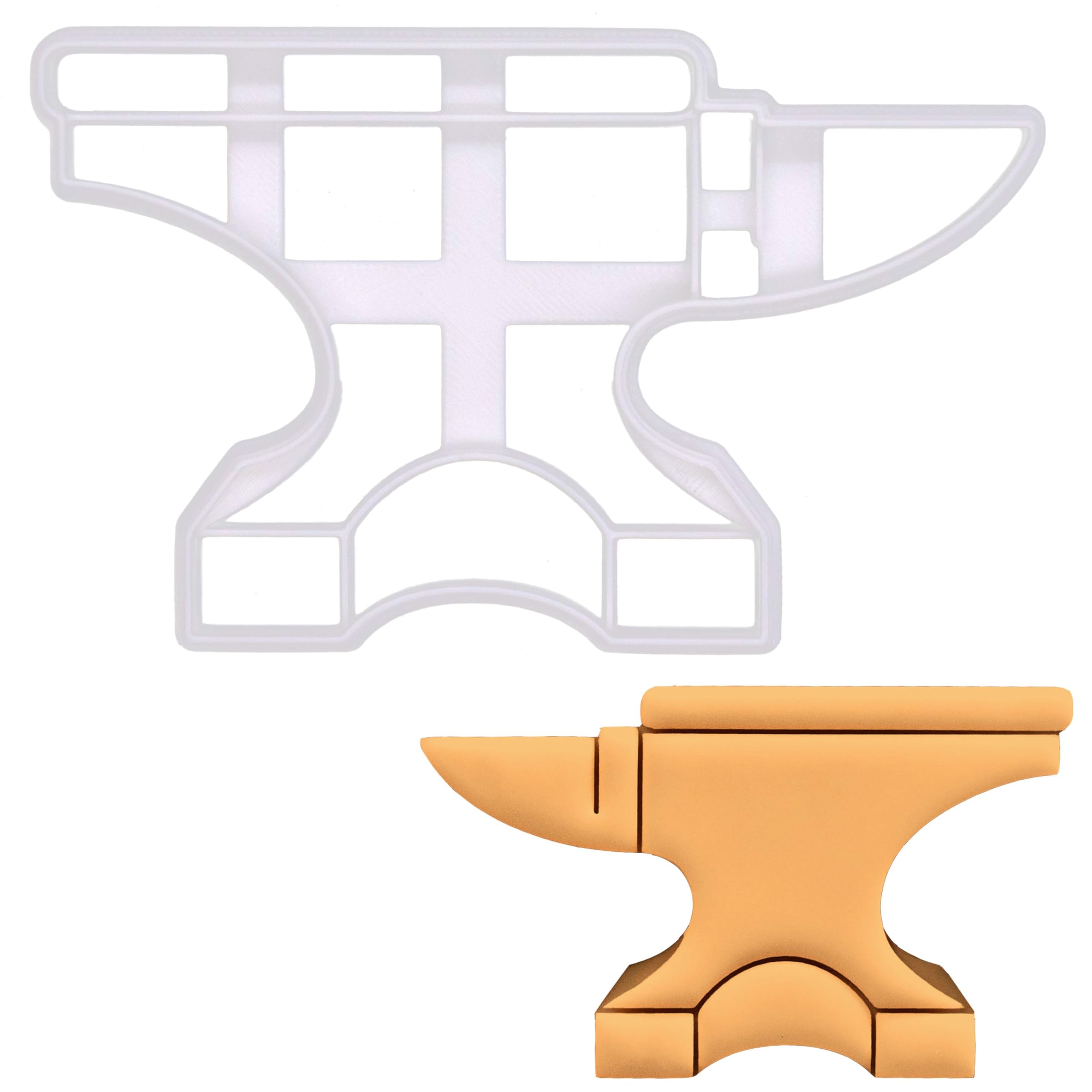 BAKERLOGY Anvil Cookie Cutter - Detailed Biscuit Cutter Design for Baking and Crafts, Ideal on Fondant, Dough, Clay