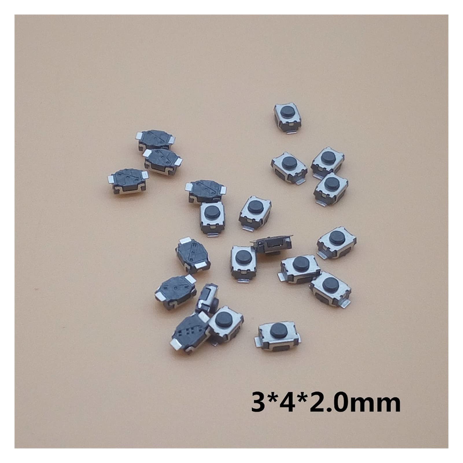 interruptor electronico Interruptores industriales 100PCS 3 * 4 * 2.0MM Micro interruptor momentáneo SMD interruptor de botón 3X4X2.0MM interruptores