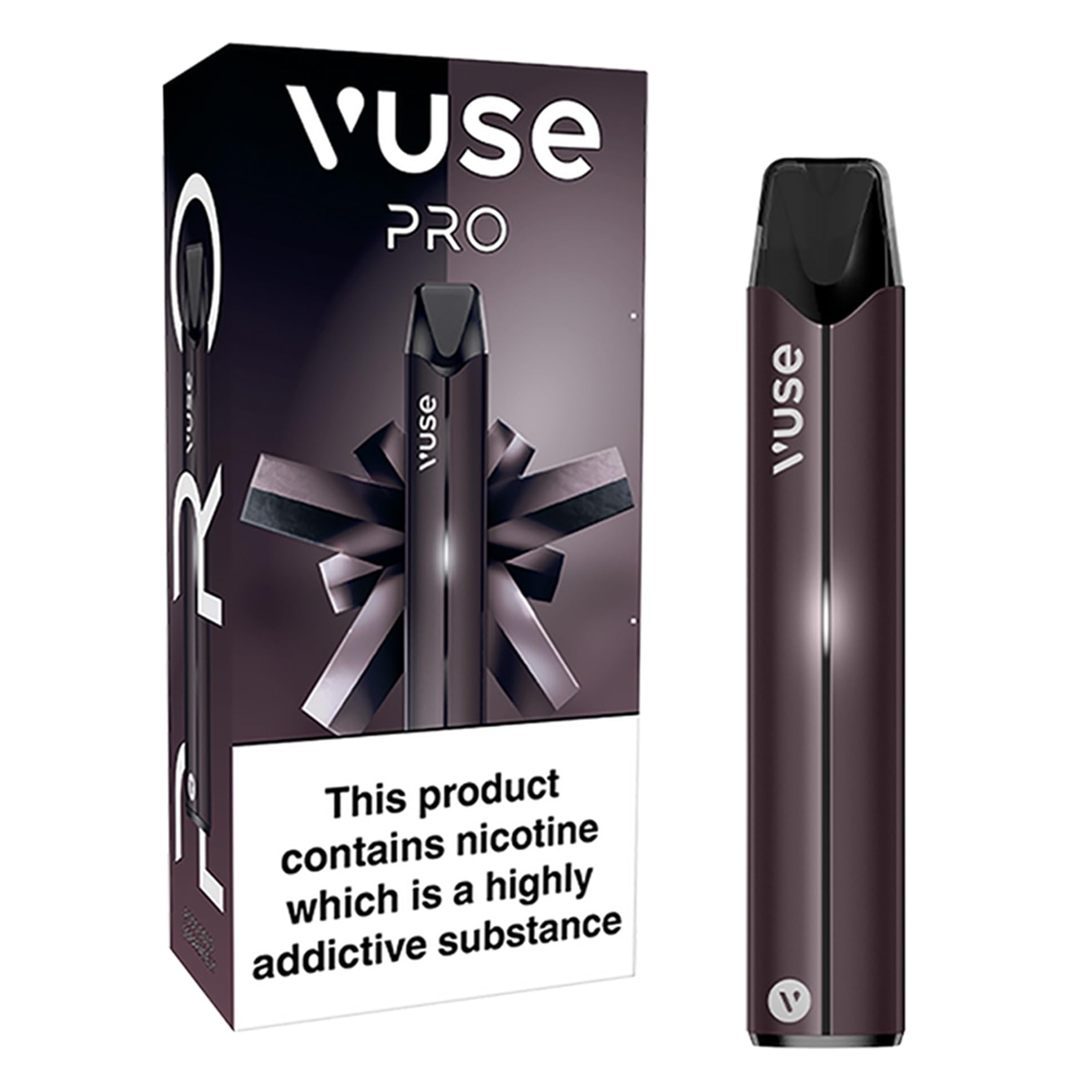 Vuse Pro Vape Kit, Slim Design, Fast Charging, Splash-Resistant, reusable, rechargeable & refillable vape, compatible with Vuse ePod 2 pods (Sold Separately), Black